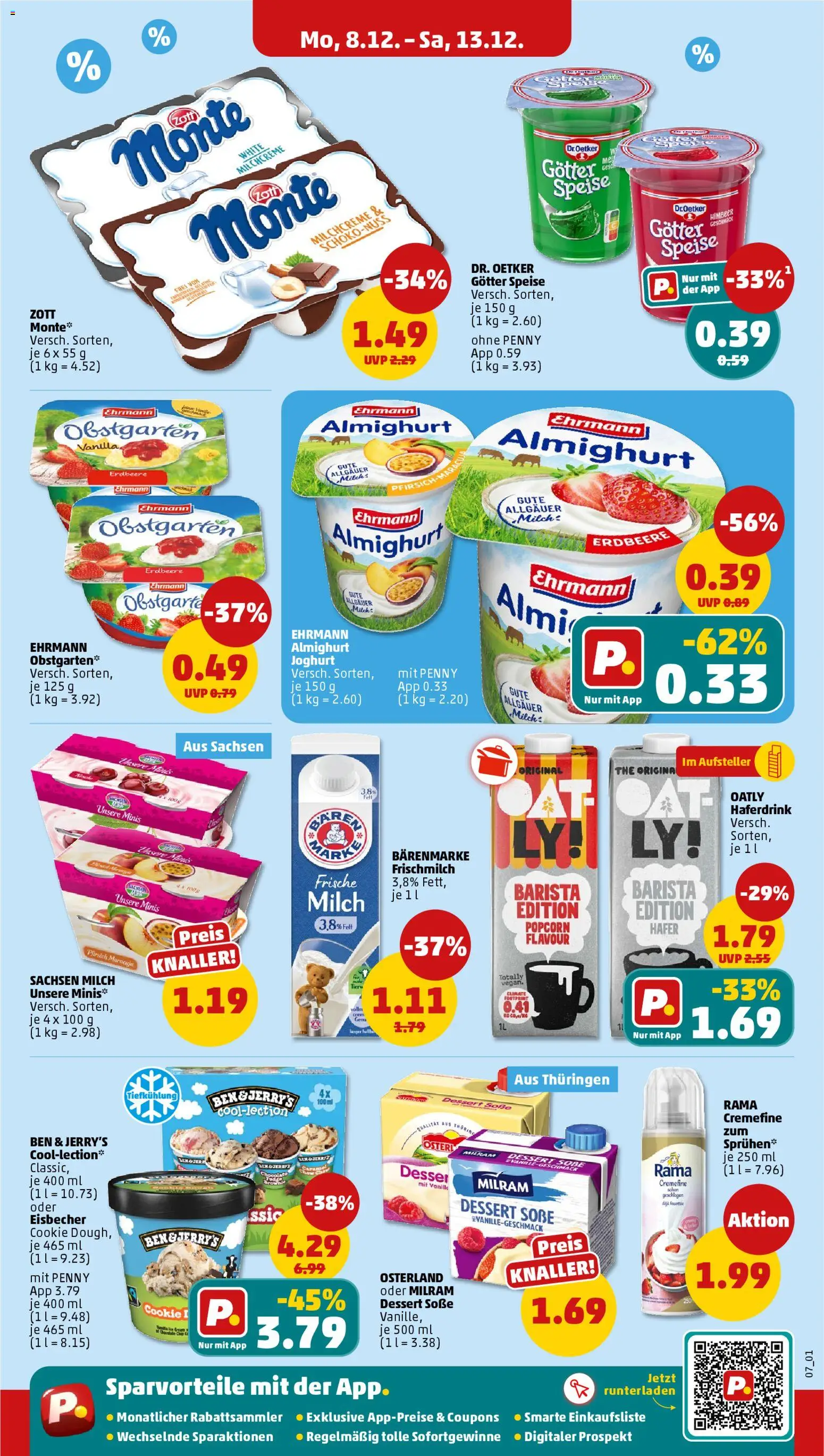 Penny Prospekt 	 – gültig ab 08.12.2025 | Seite: 9 | Produkte: Haferdrink, Soße, Milram, Pfirsich