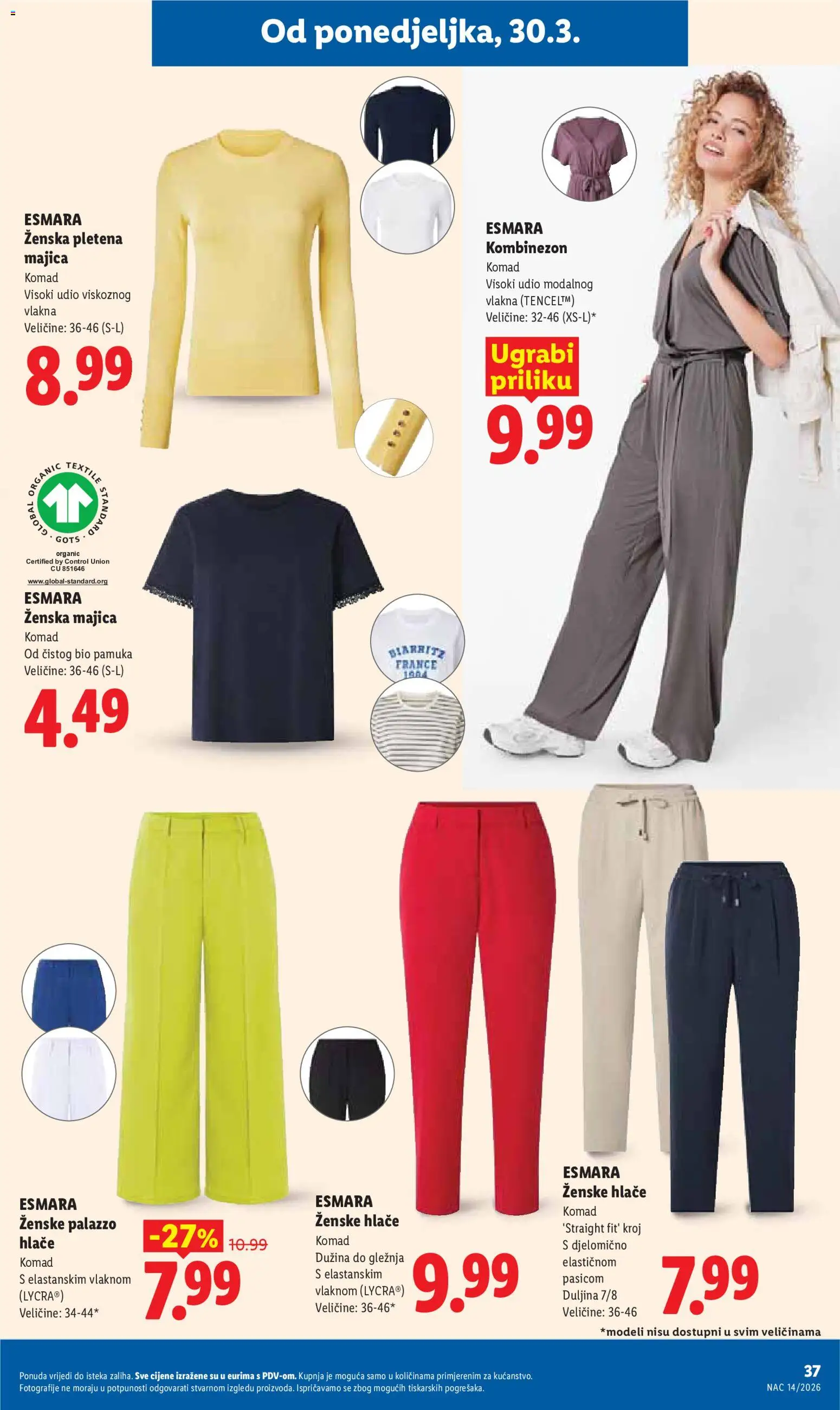 Lidl katalog | vrijedi od 30.03.2026 | Stranica: 37 | Proizvodi: Majica, Hlače, Kombinezon