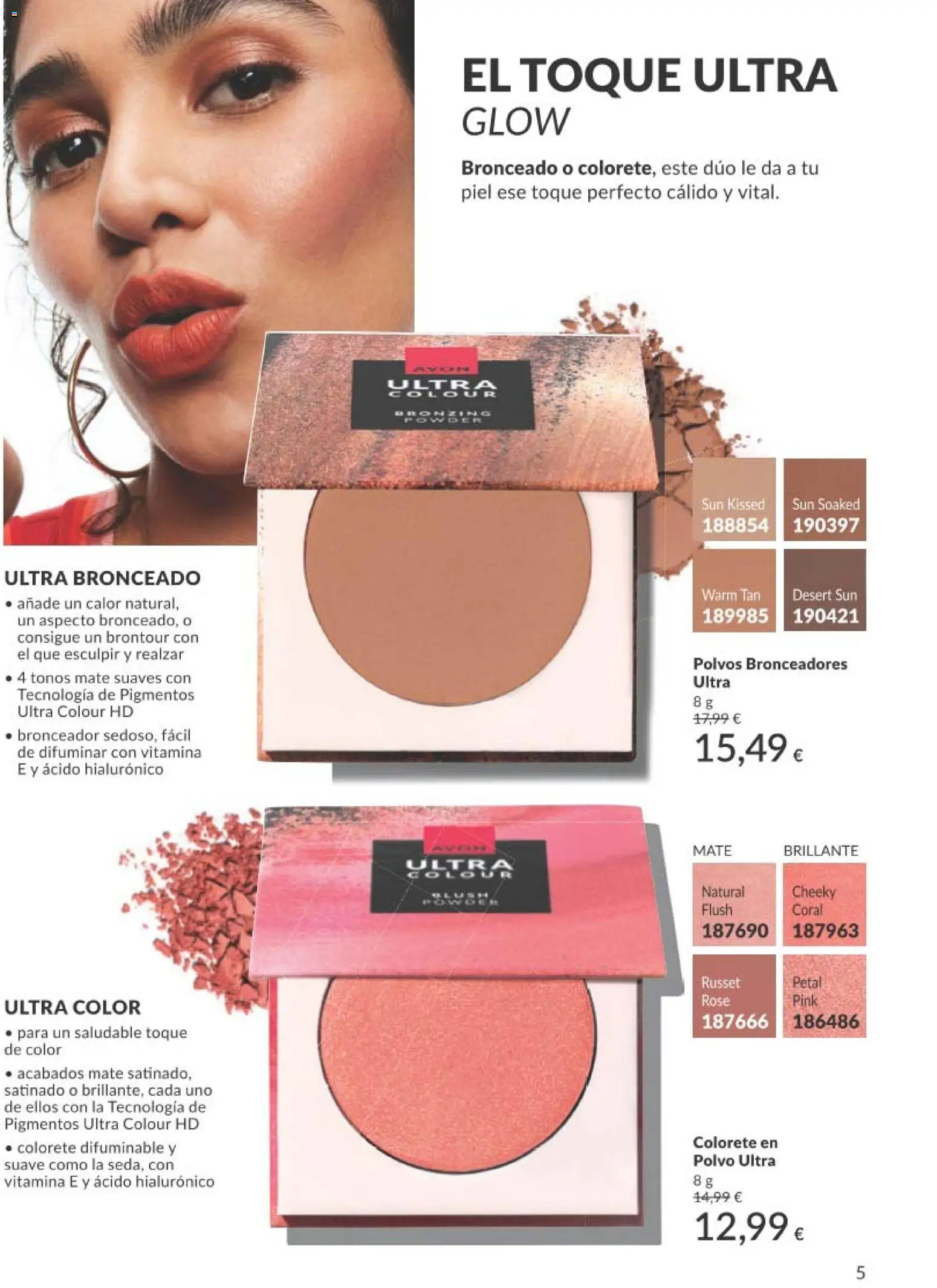 Catálogo AVON campaña 3 │ válido desde el 01.03.2026 | Página: 76 | Productos: Polvo, Bronceador, Colorete
