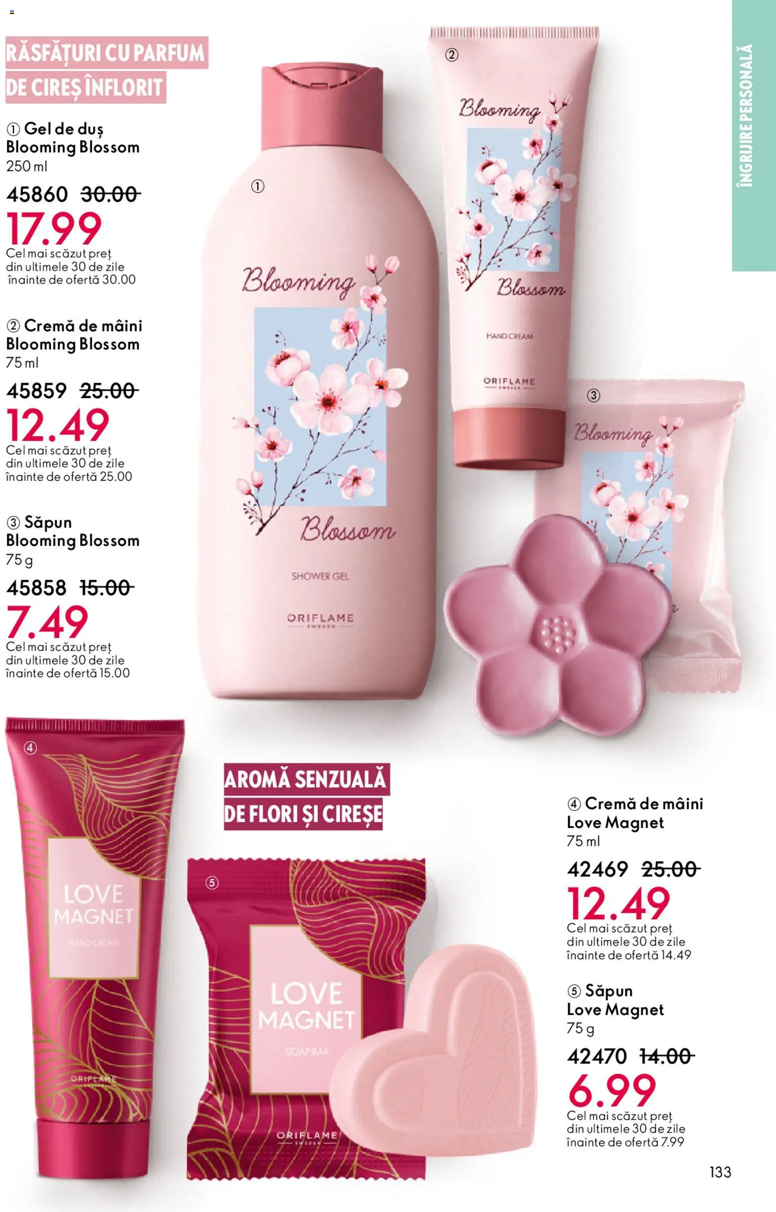 Noul catalog Oriflame – valabil de la 04.03.2026 | Pagină: 133 | Produse: Duș, Cremă, Săpun, Gel de duș