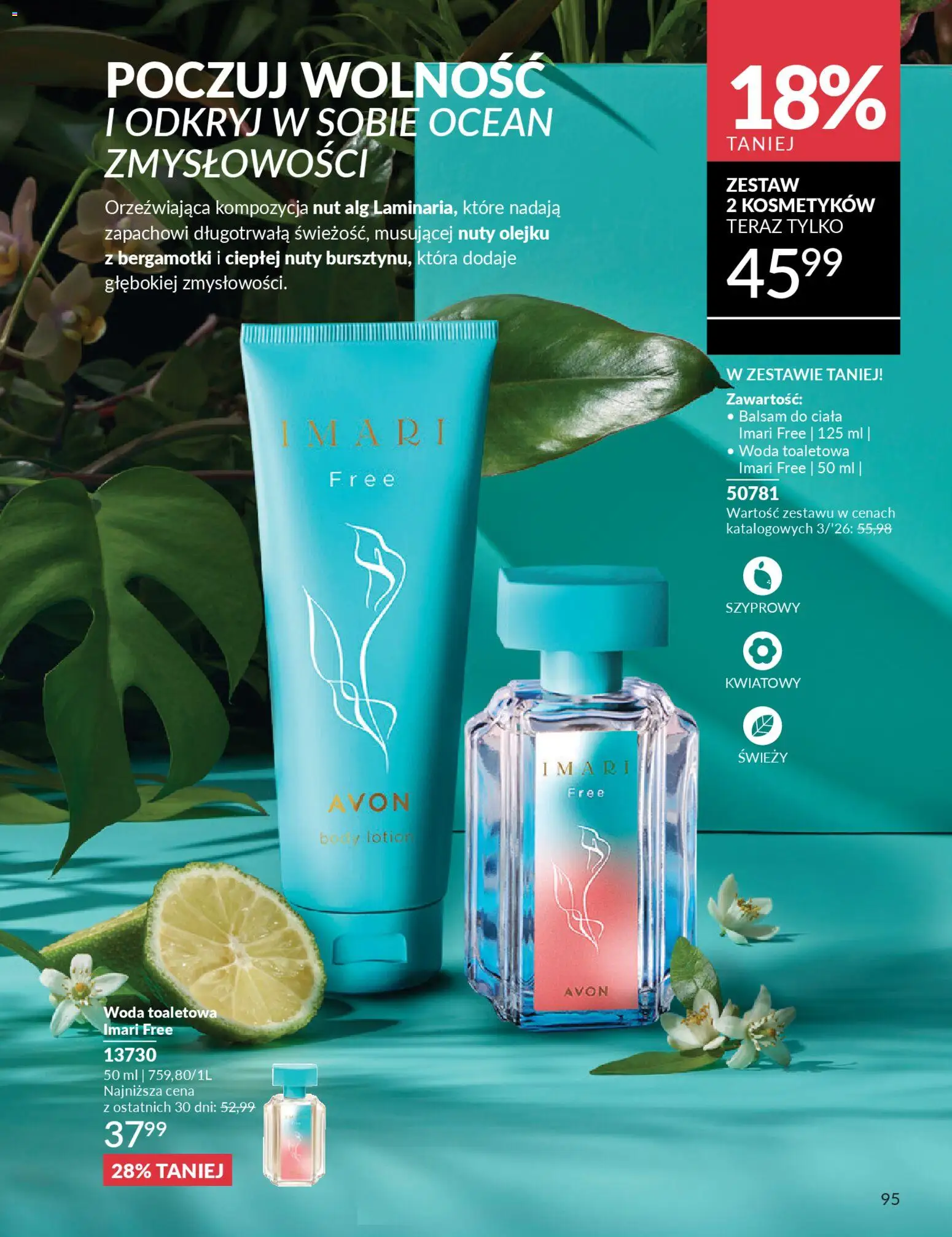 Avon Katalog 3 2026 od 01.03.2026 | Strona: 95 | Produkty: Woda toaletowa, Body, Lotion, Woda