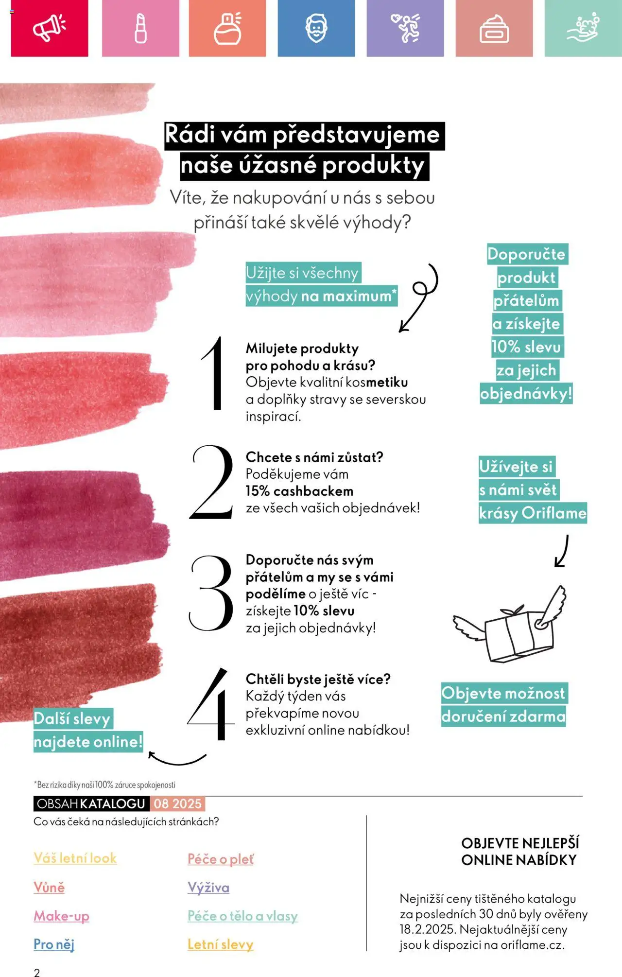Oriflame katalog č.08/2025 od 25.05.2025 | Strana: 2 | Produkty: Makeup, Body, Make-up