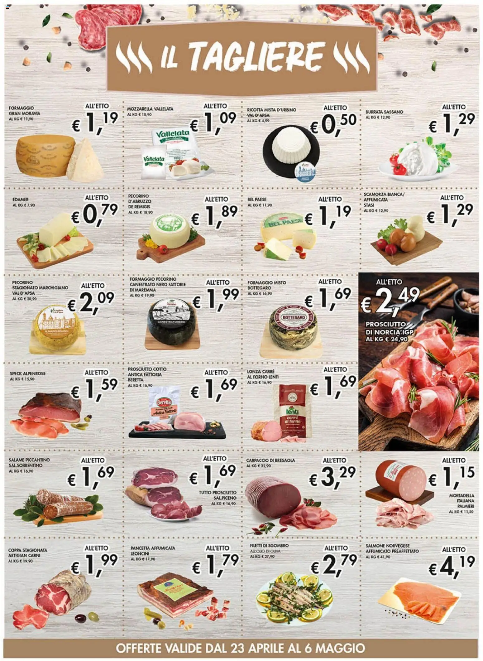 Volantino Coal del 23.04.2026 | Pagina: 8 | Prodotti: Bresaola, Tagliere, Forno, Pecorino