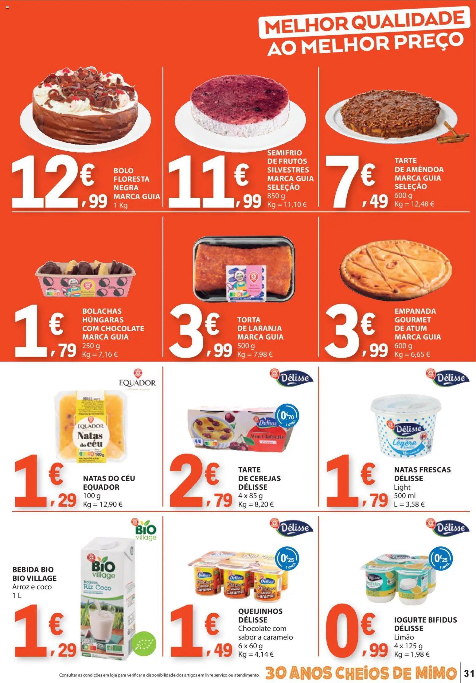 E.Leclerc folheto │ válido de 15.01.2026 | Página: 31 | Produtos: Bolo, Chocolate, Tarte, Natas