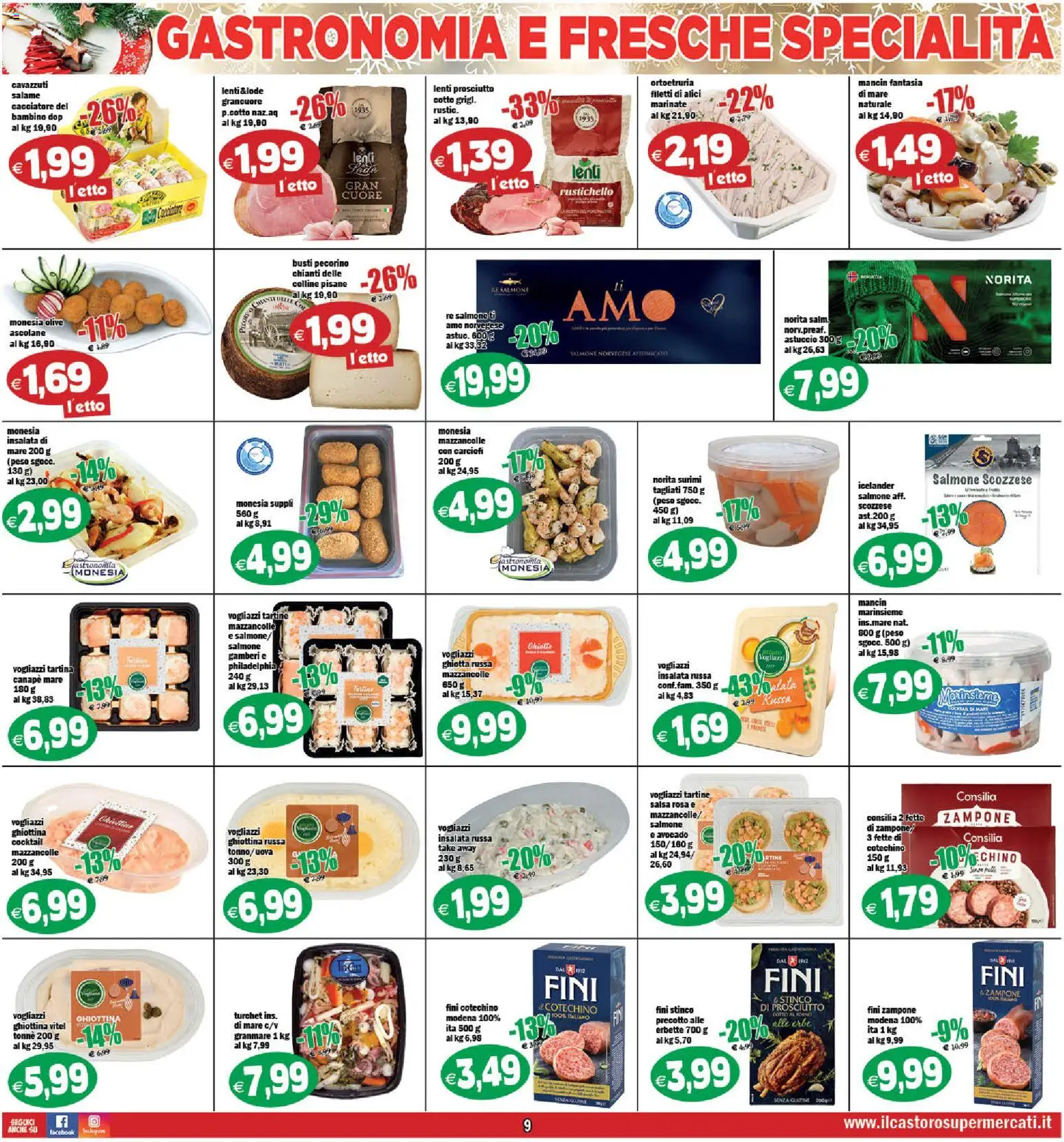 Volantino Il Castoro del 27.12.2025 | Pagina: 9 | Prodotti: Insalata, Avocado, Insalata russa, Cotechino