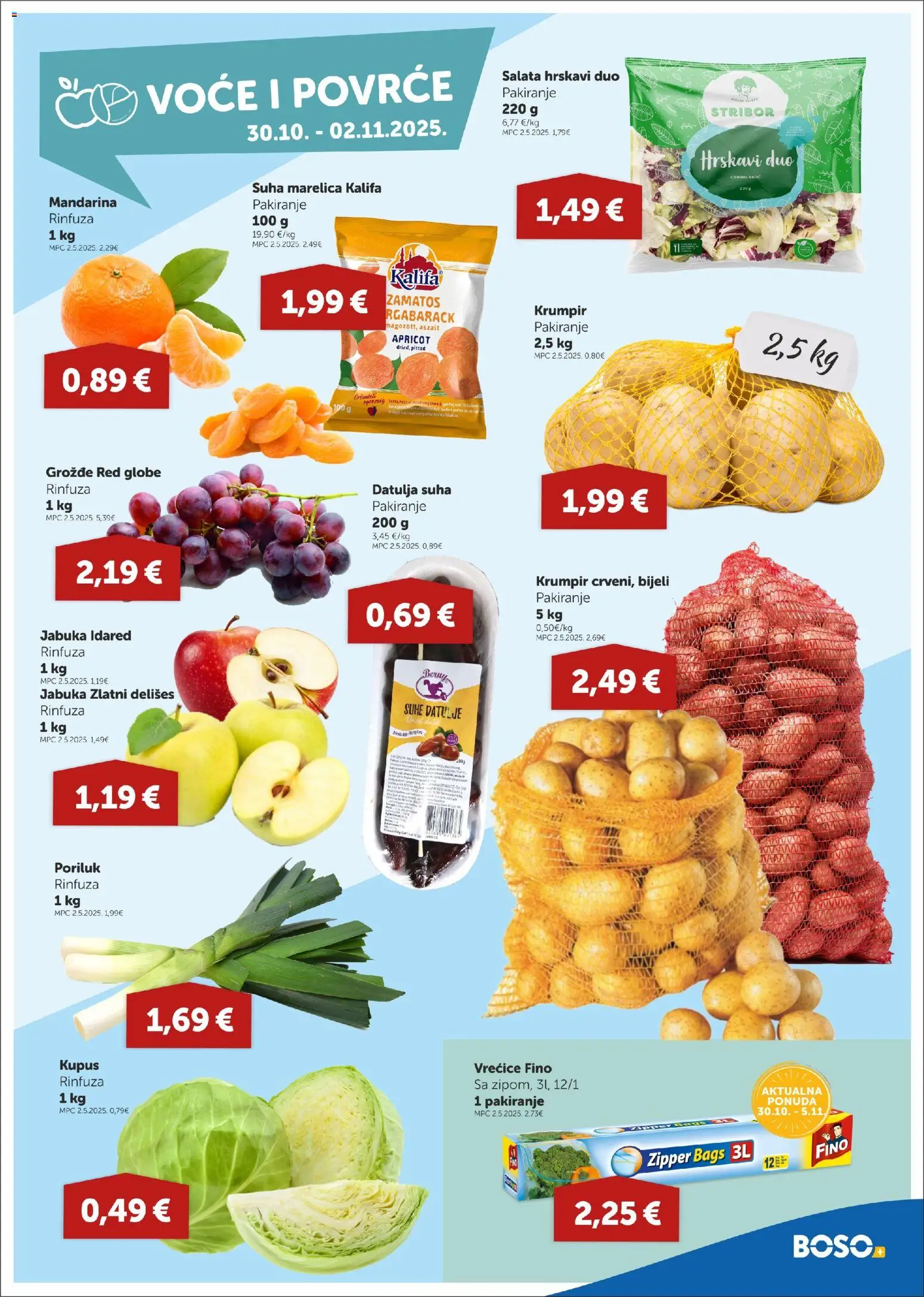 Boso katalog | vrijedi od 30.10.2025 | Stranica: 3 | Proizvodi: Mandarina, Salata, Kupus, Poriluk