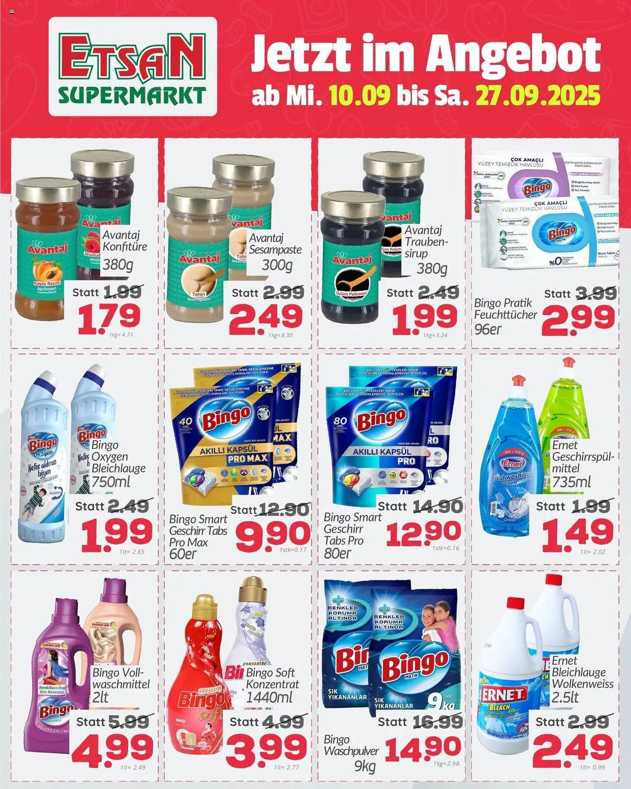 ETSAN Flugblatt gültig ab 10.09.2025 | Seite: 5 | Produkte: Waschpulver, Waschmittel