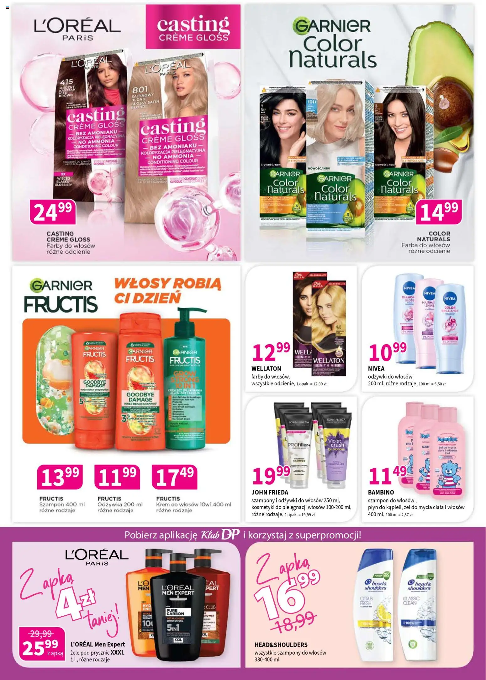 Drogerie Polskie Gazetka od 09.02.2026 | Strona: 4 | Produkty: Farba do włosów, Prysznic, Odżywka, Krem