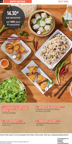 Intermarché - Prévisualisation de 3 - RIZ CANTONAIS (1), 100g environ par personne soit 1kg environ valide à partir de 01.04.2026 | Page: 16