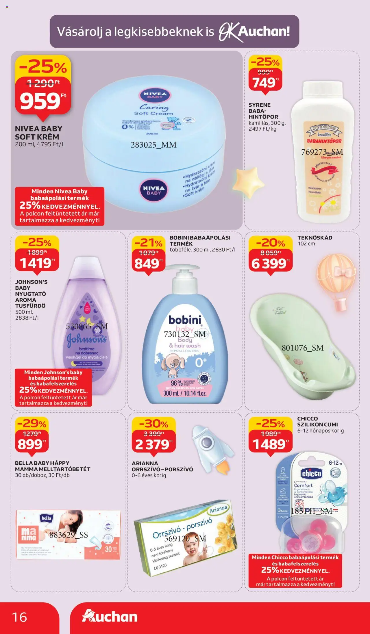 Auchan akciós ujság - amely érvényes a következő dátumtól: 11.09.2025 | Oldal: 16 | Termékek: Body, Porszívó, Tusfürdő