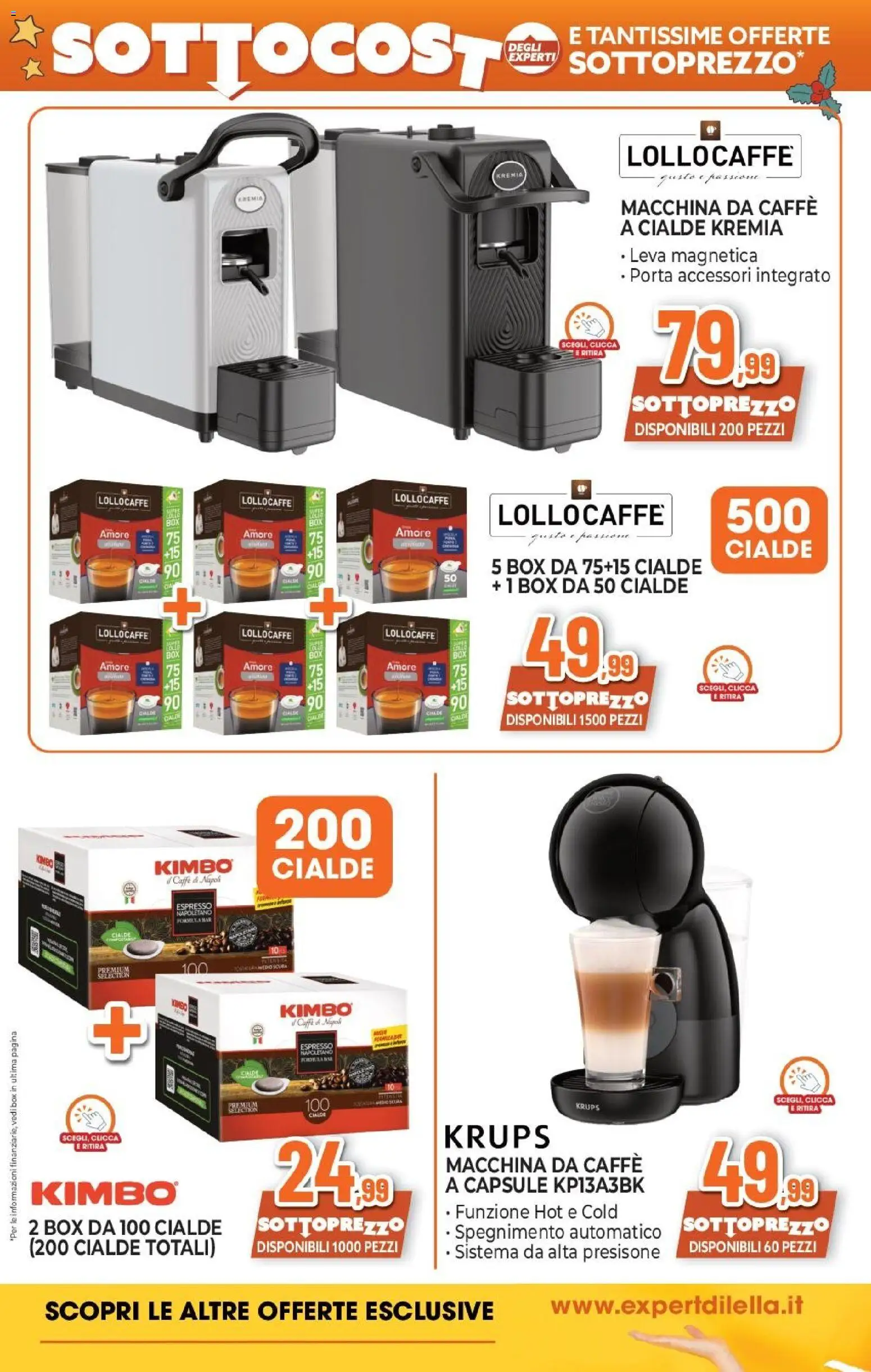 Volantino Expert del 12.12.2025 | Pagina: 22 | Prodotti: Macchina da caffe, Caffè