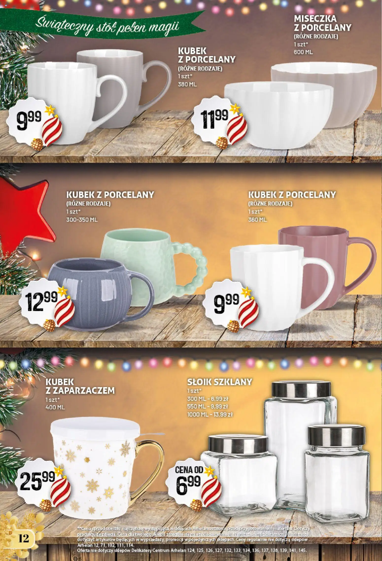 Arhelan Gazetka - Prezentobranie od 28.11.2025 | Strona: 12 | Produkty: Delikatesy, Stół