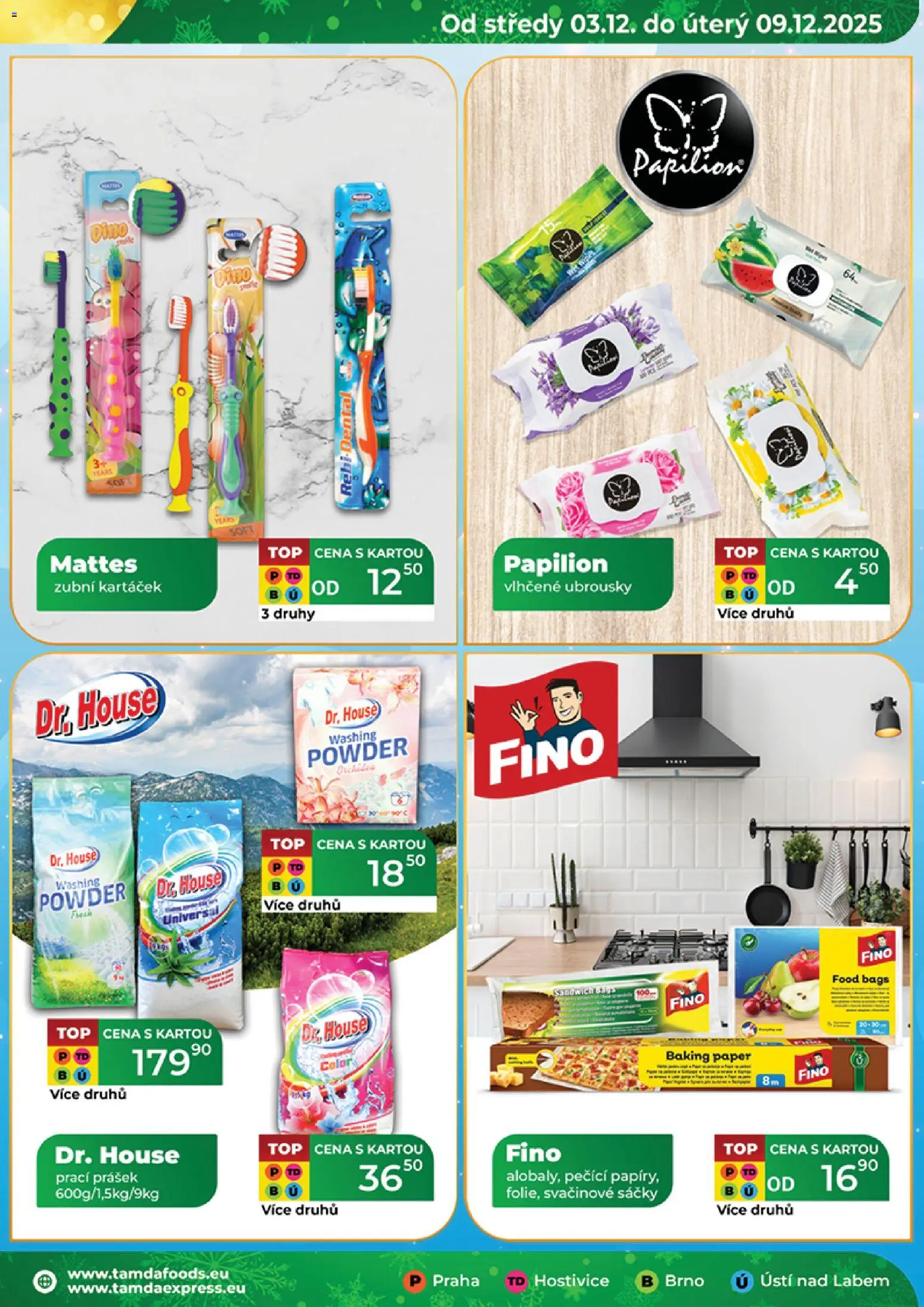 Tamda Foods leták od 03.12.2025 | Strana: 21 | Produkty: Vlhčené ubrousky, Zubní kartáček, Svačinové sáčky, Prací Prášek