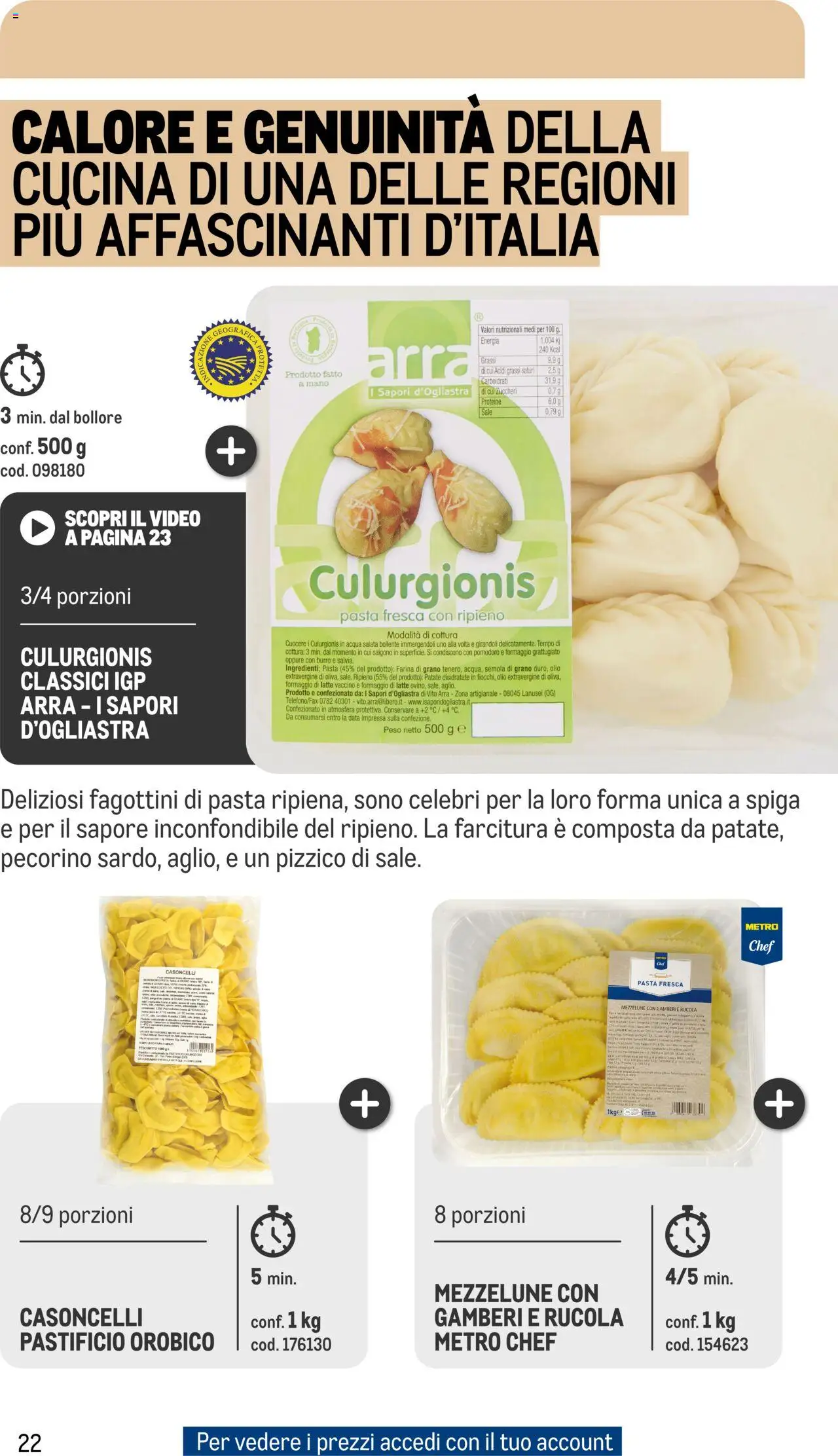 Volantino Metro del 01.10.2024 | Pagina: 22 | Prodotti: Patate, Sale, Formaggio, Video