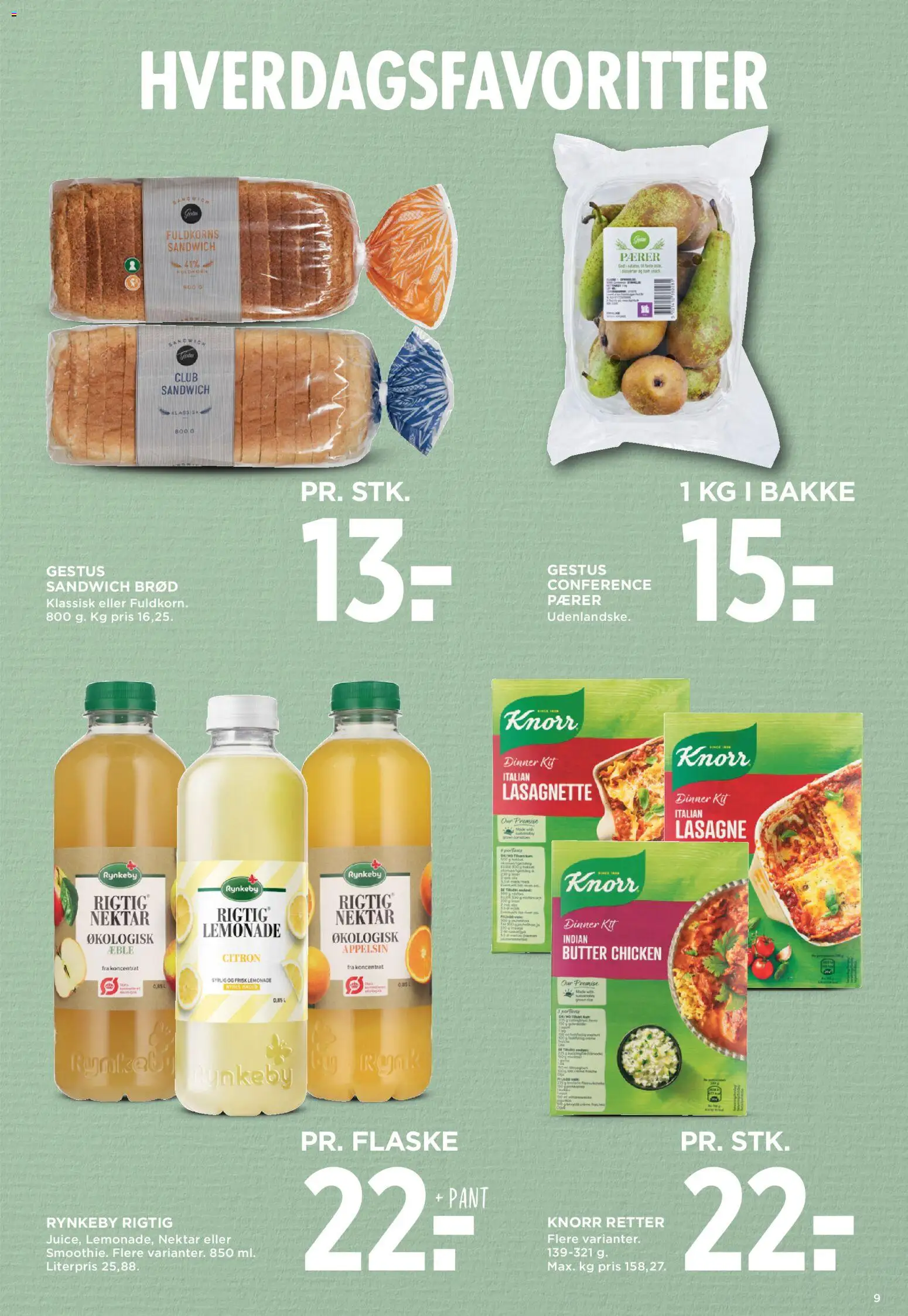 Meny tilbudsavis – gyldig fra 16.01.2026 | Side: 13 | Produkter: Brød, Pærer, Carpete