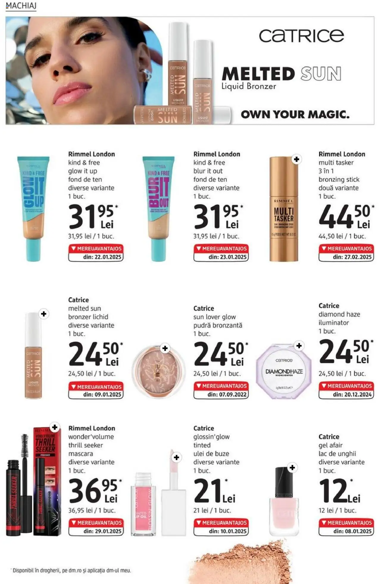 Catalog DM drogeriemarkt – valabil de la 31.07.2025 | Pagină: 12 | Produse: Bronzer, Mascara, Lac de unghii, Ulei