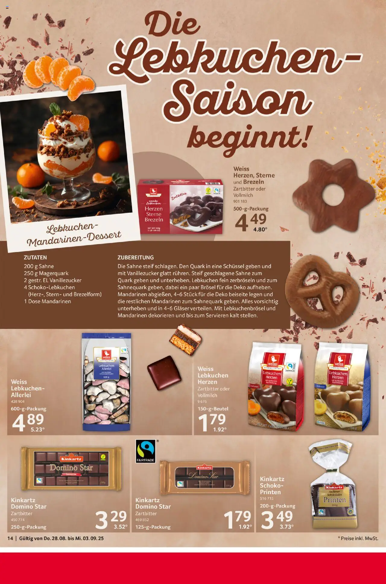 Selgros Prospekt 	 - gültig ab dem 28.08.2025 | Seite: 14 | Produkte: Quark, Mandarinen, Magerquark, Sahne