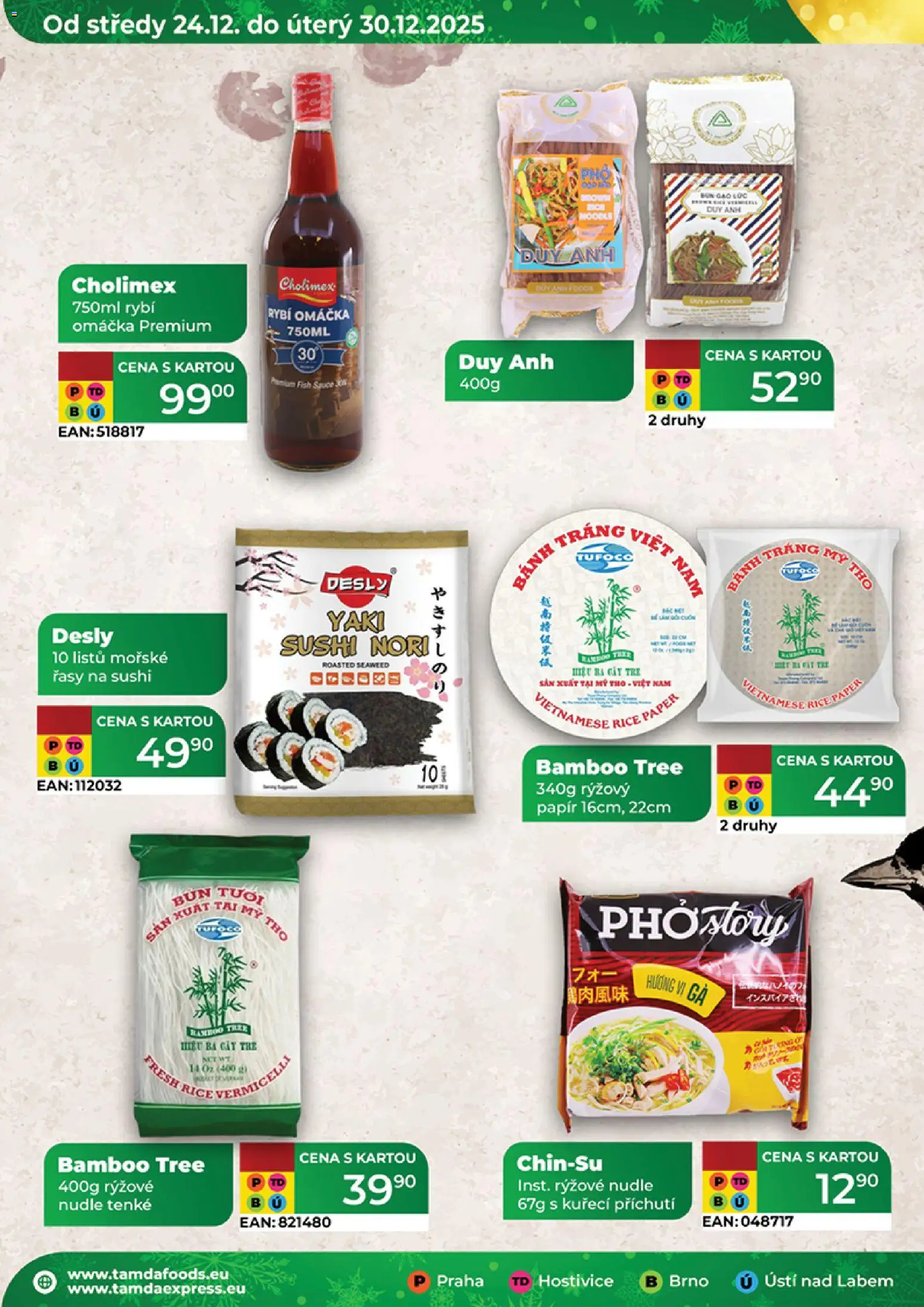 Tamda Foods leták od 24.12.2025 | Strana: 34 | Produkty: Sushi, Rybí omáčka, Rýžové nudle, Nudle