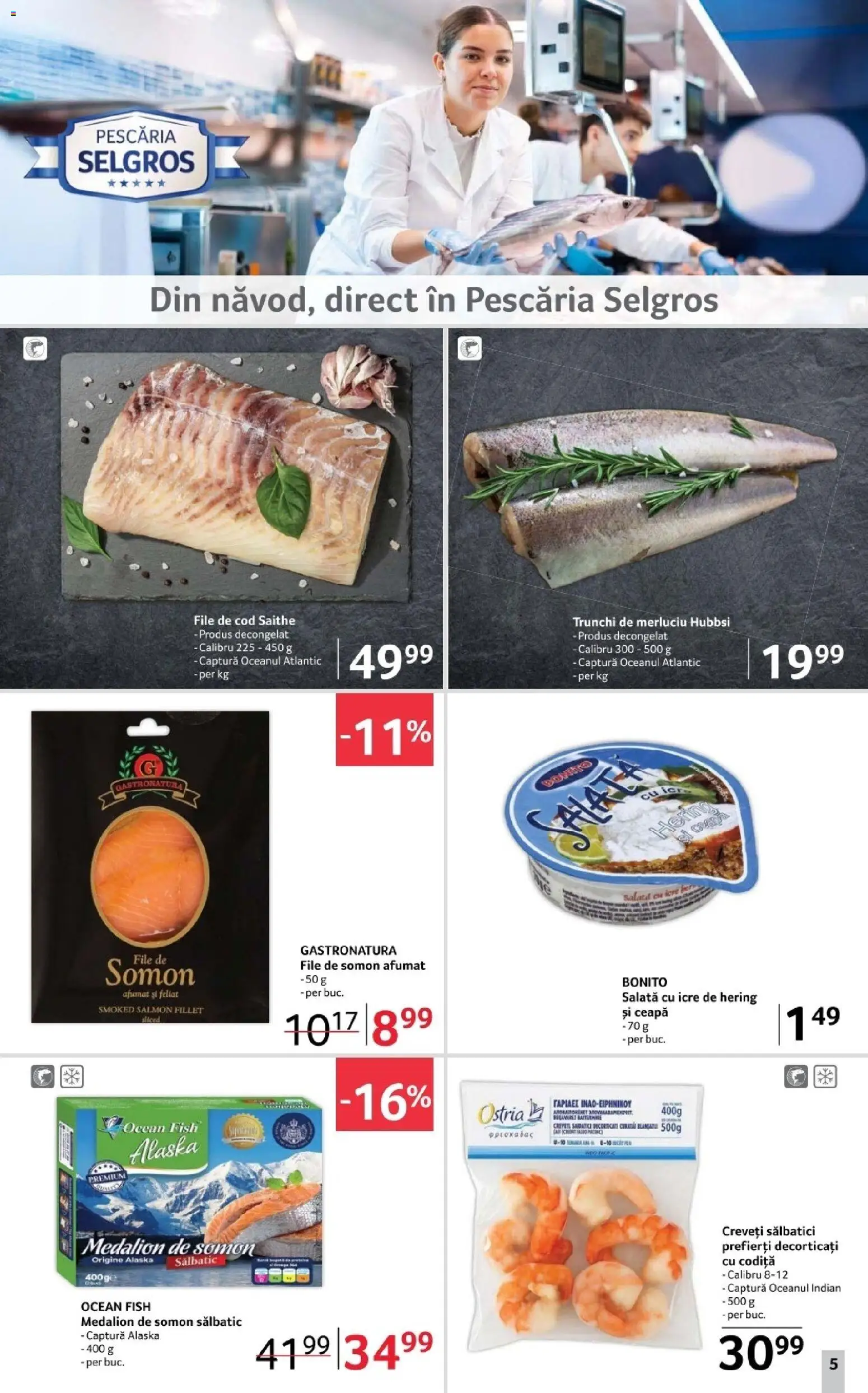 Noul catalog Selgros – valabil de la 02.01.2026 | Pagină: 5 | Produse: Salată cu icre, Salată, Ceapă