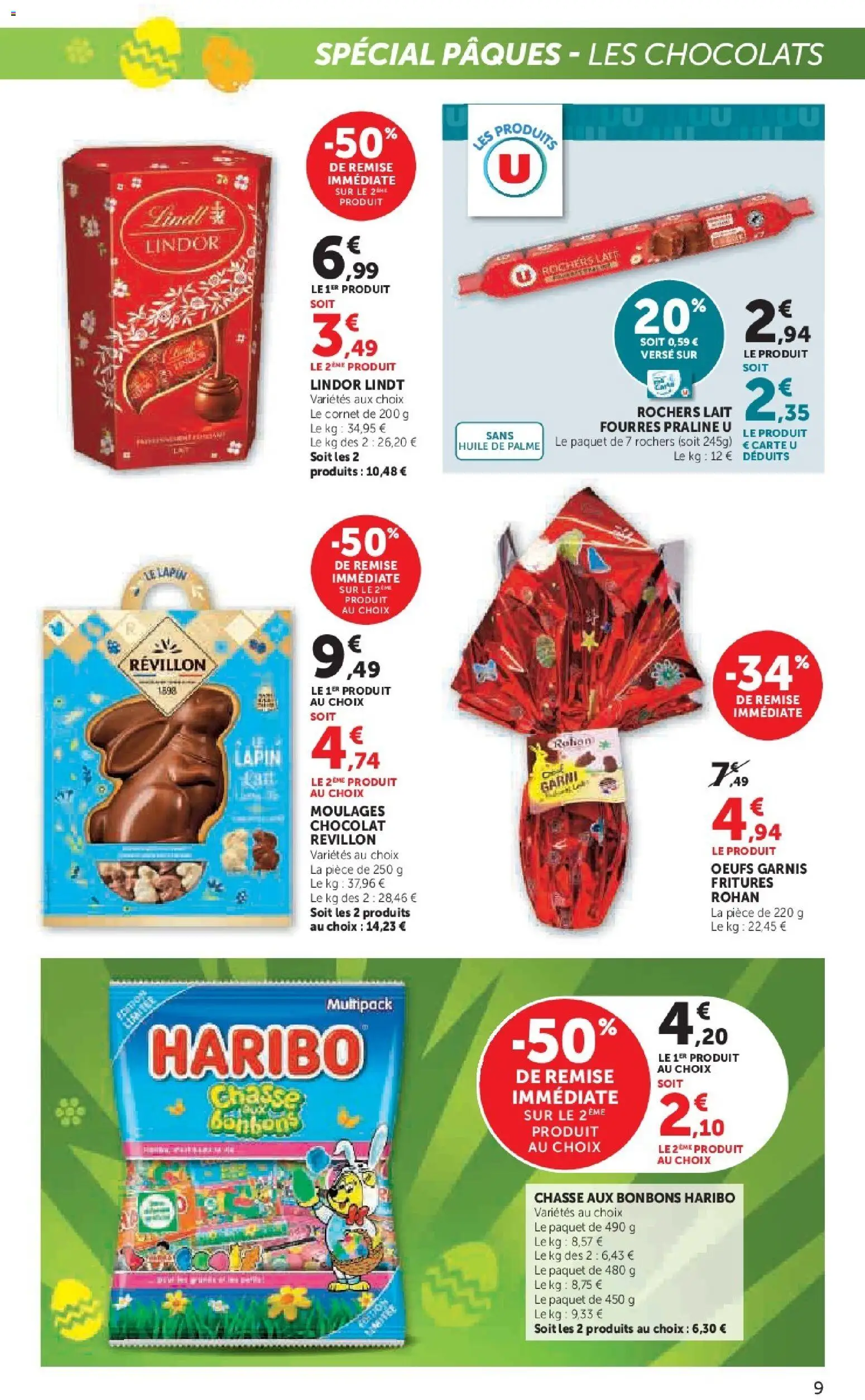 {H1} | Page: 9 | Produits: Bonbons Haribo, Lapin, Lait, Huile