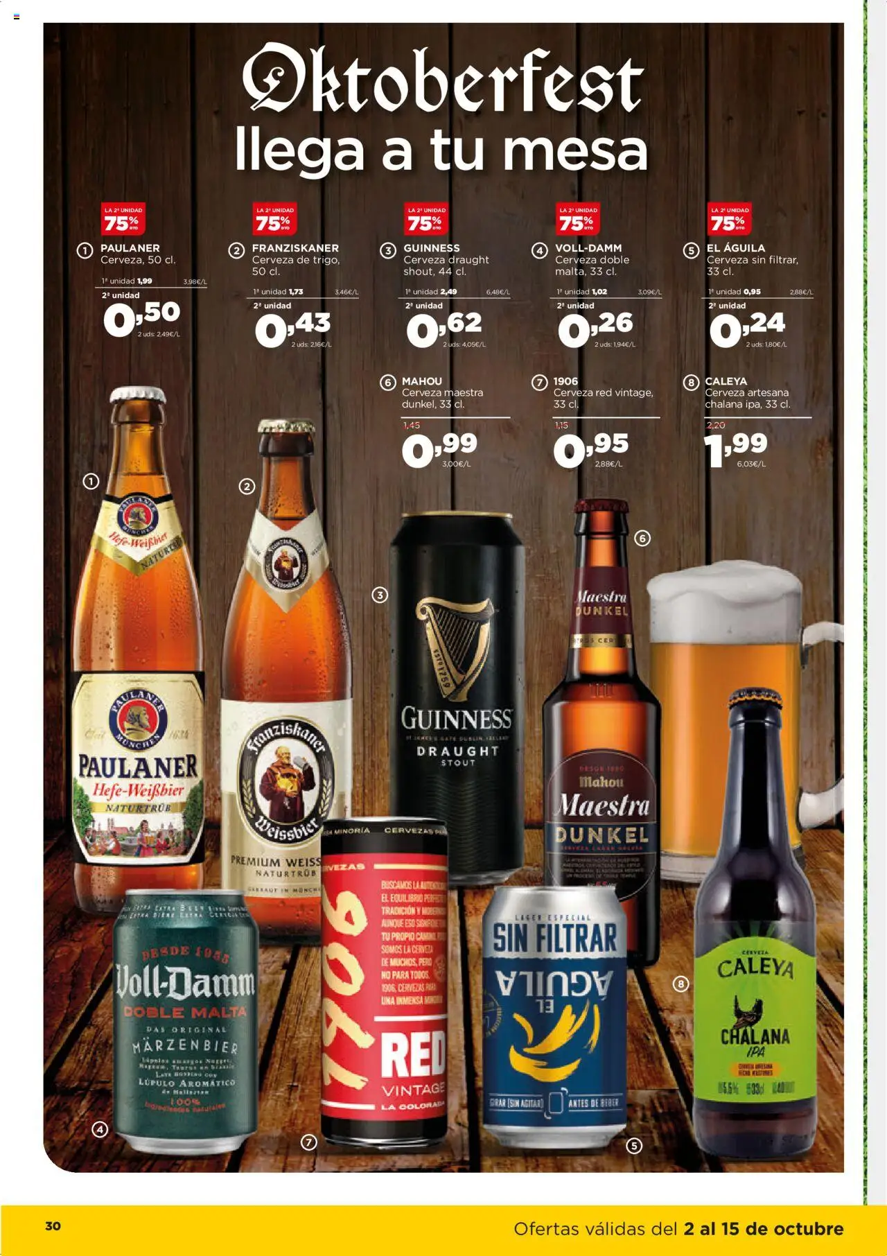 Alimerka folleto Castilla y León │ válido desde el 02.10.2025 | Página: 30 | Productos: Κρεμάστρα, Cerveza, Mesa