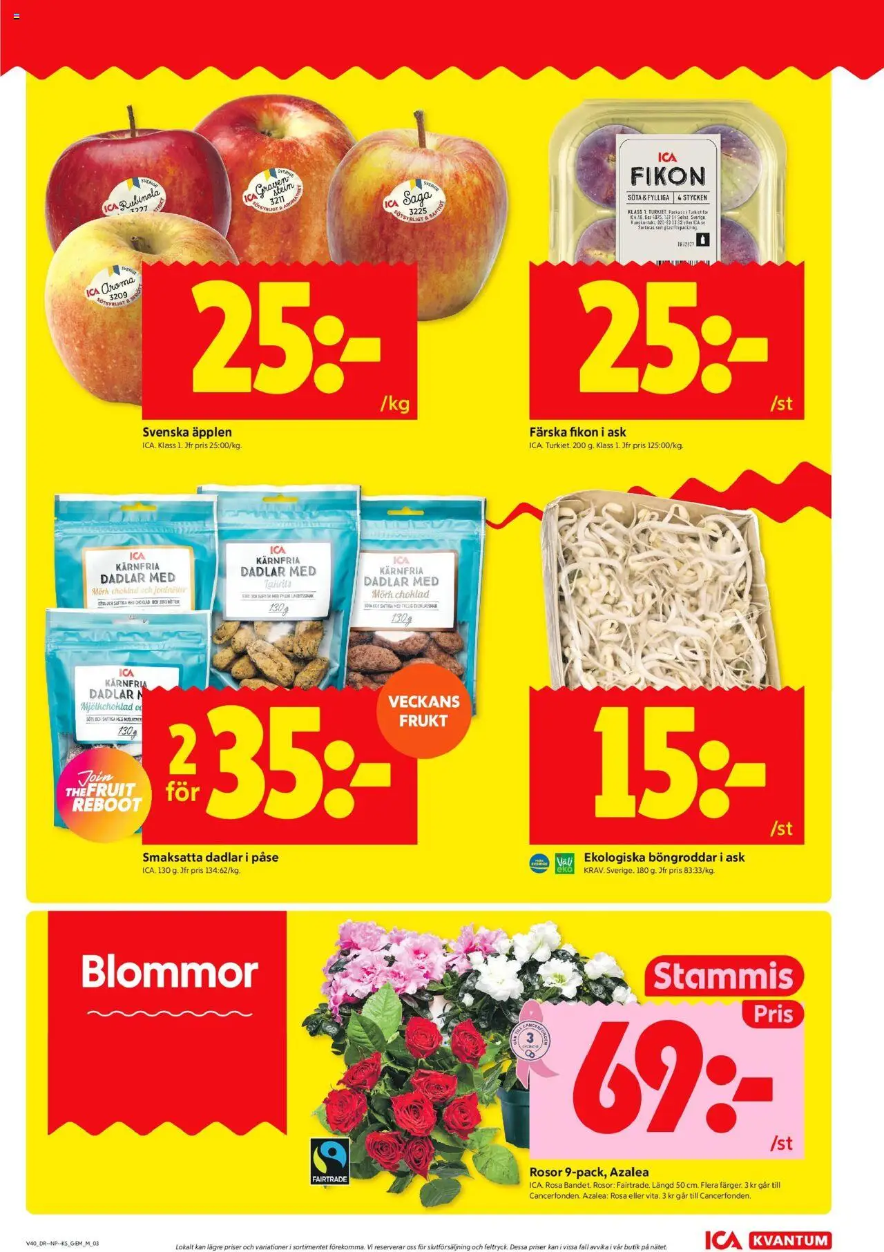 ICA Kvantum reklamblad aktuell från 29.09.2025 | Sida: 3 | Produkter: Lakrits, Jord, Äpplen, Nötter