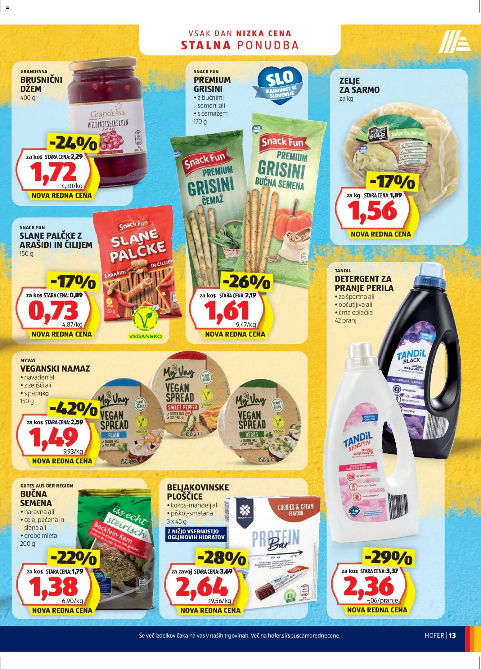 Hofer SI katalog | vrijedi od 21.01.2026 | Stranica: 13 | Proizvodi: Džem, Zelje, Grisini, Namaz