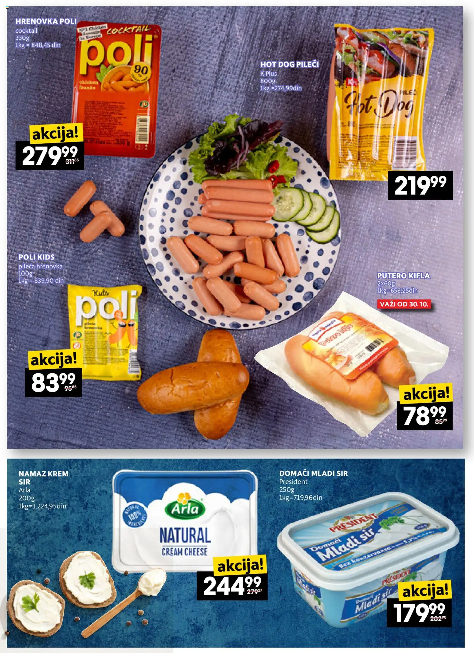 Idea katalog - važi od 23.10.2025 | Strana: 16 | Proizvode: Mladi sir, Sir, Hot dog