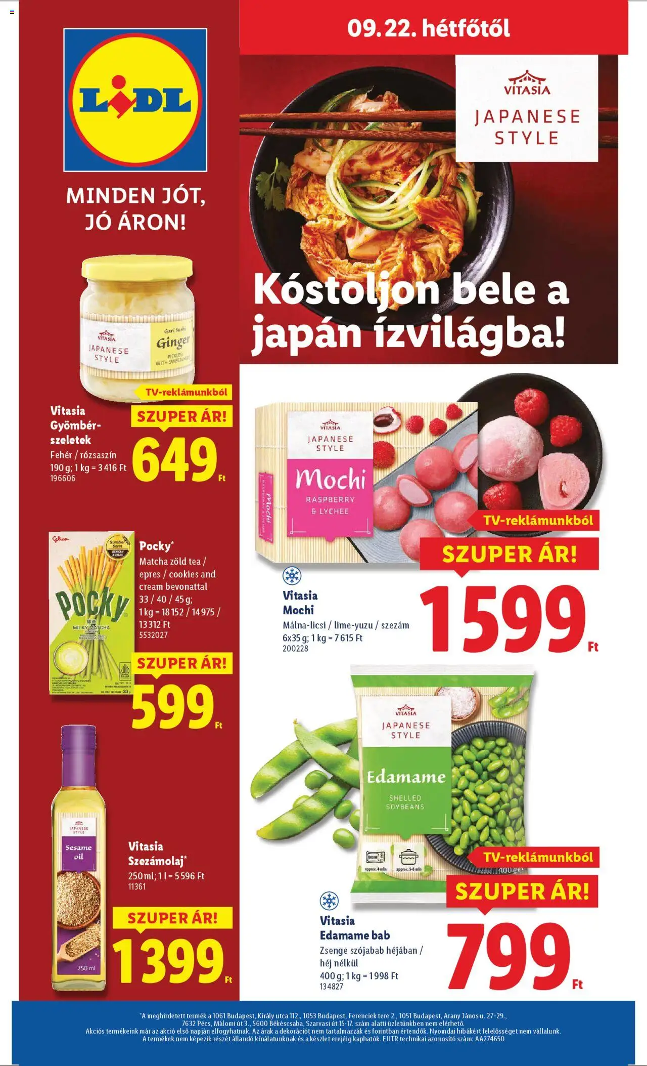 Lidl akciós ujság - amely érvényes a következő dátumtól: 18.09.2025 | Oldal: 74 | Termékek: Gyömbér, Zöld tea, Szójabab, Tea