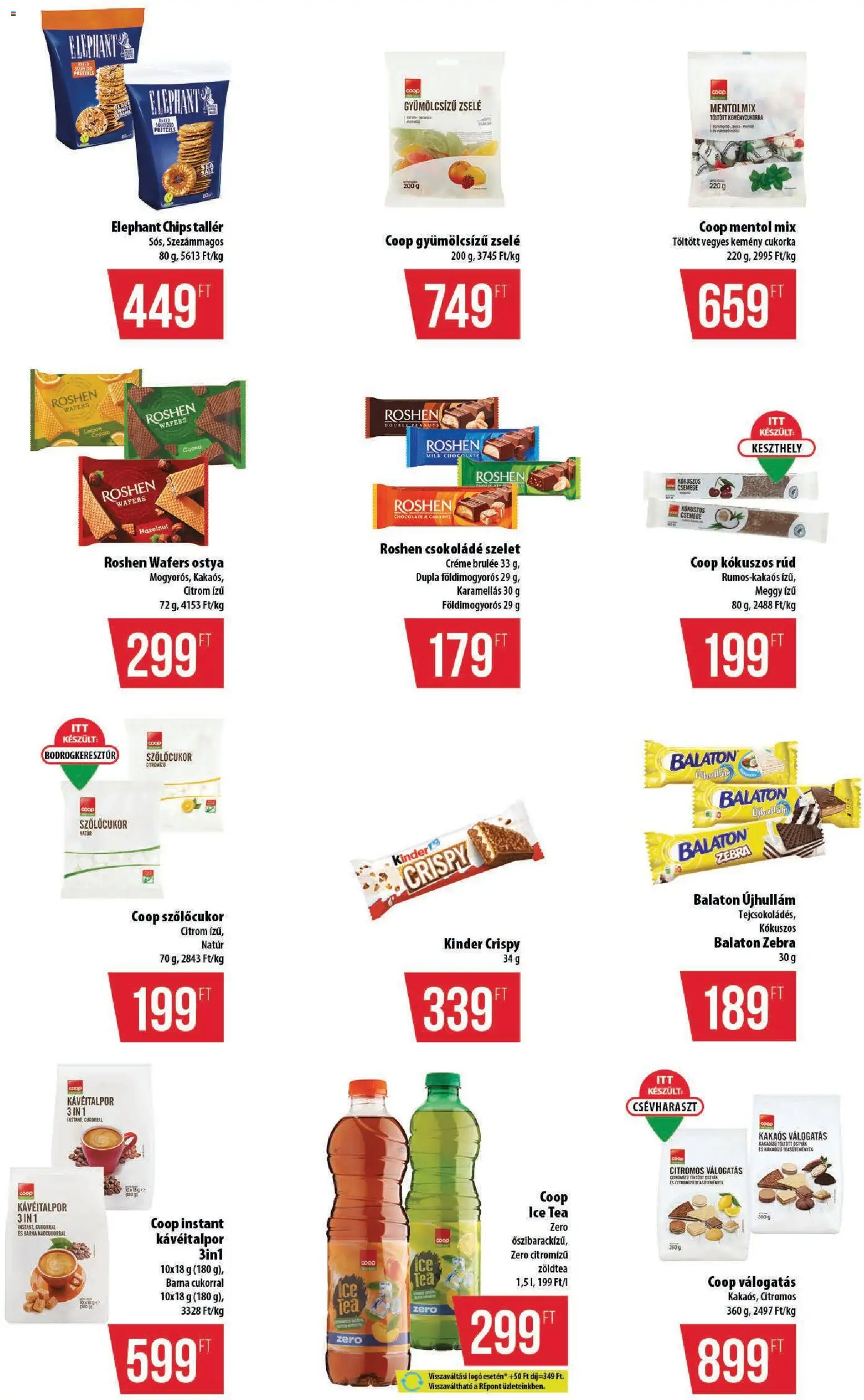 COOP akciós ujság - amely érvényes a következő dátumtól: 29.01.2026 | Oldal: 10 | Termékek: Meggy, Ice tea, Szőlőcukor, Csokoládé