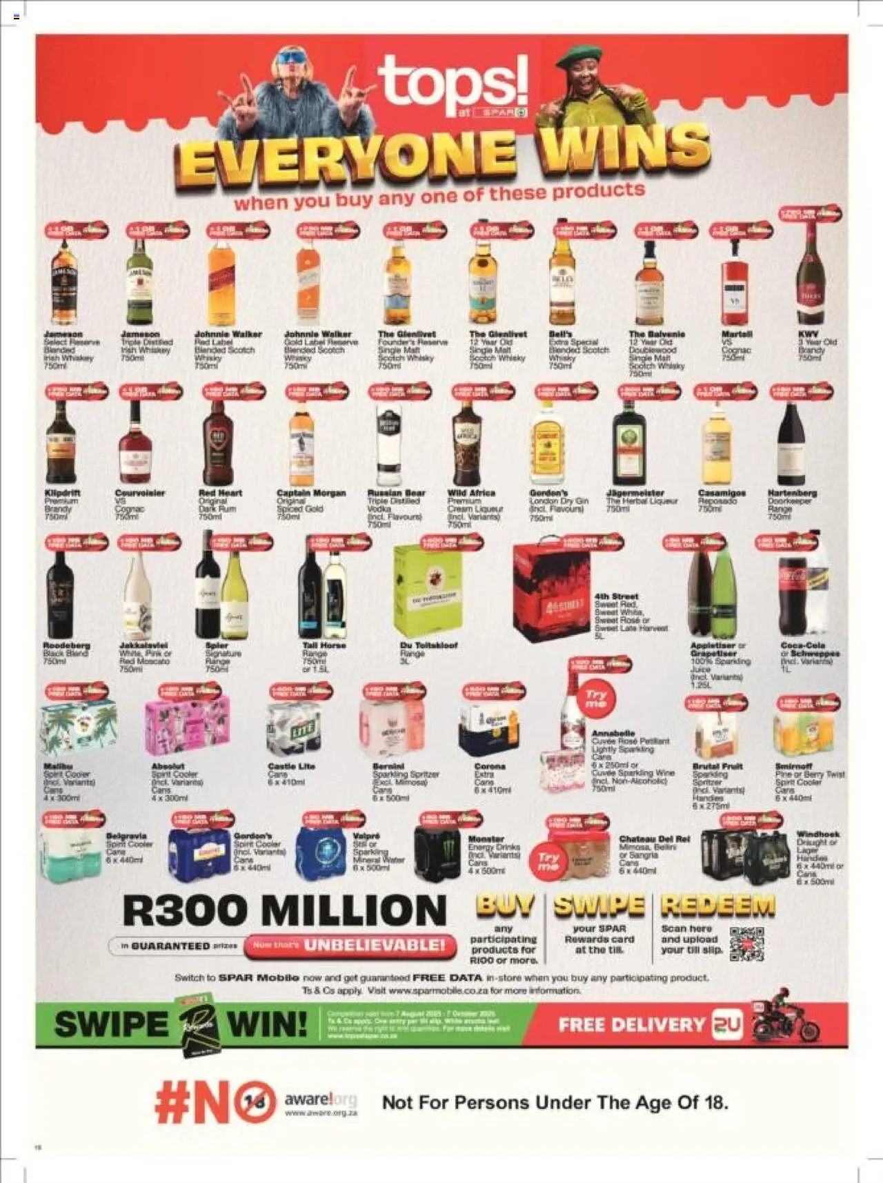 New Spar catalogue – valid from 23.09.2025 | Page: 8 | Products: Data, Brandy, Wine, Vodka