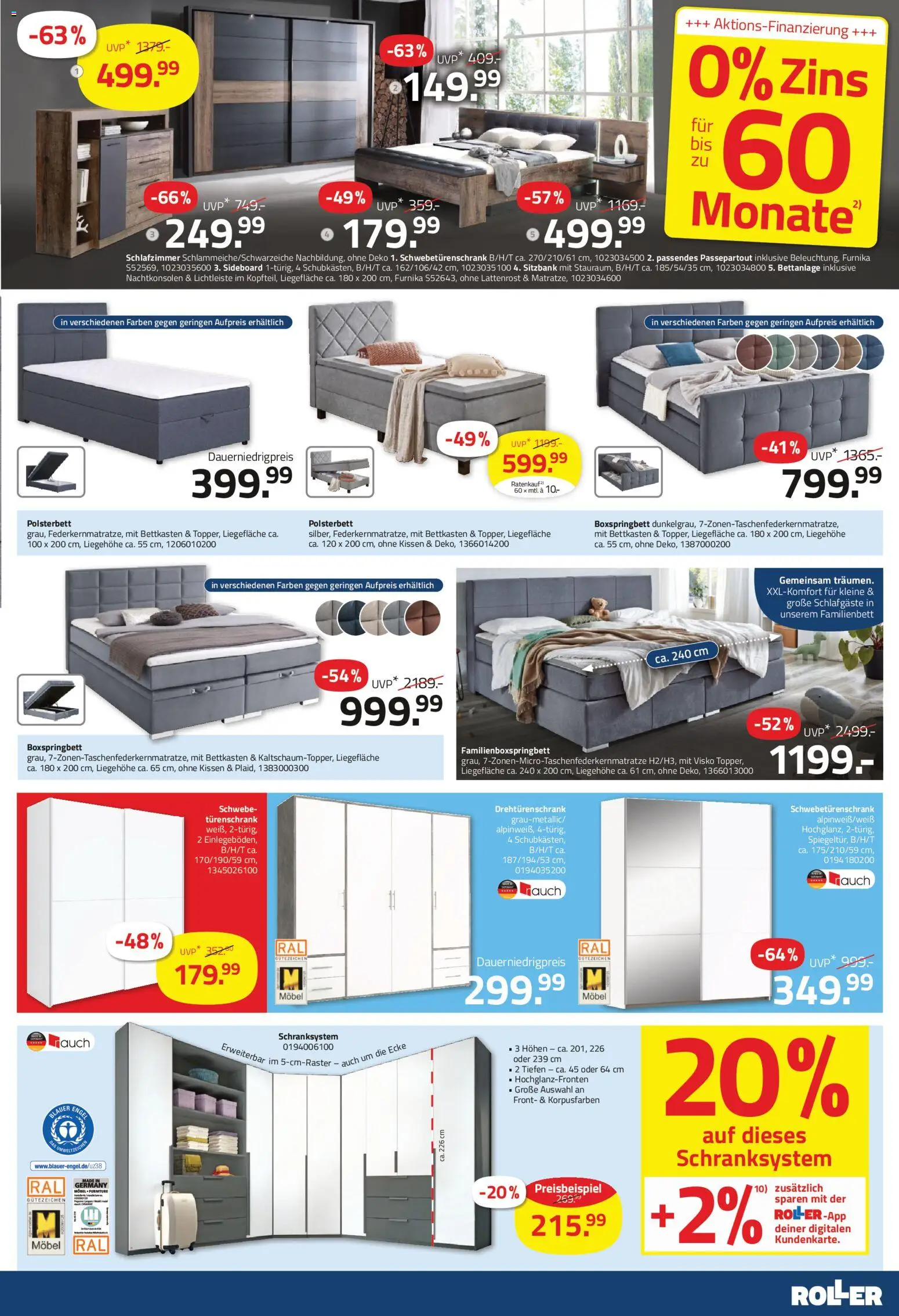 Roller Prospekt 	 – gültig ab 28.12.2025 | Seite: 9 | Produkte: Lattenrost, Drehtürenschrank, Boxspringbett, Polsterbett