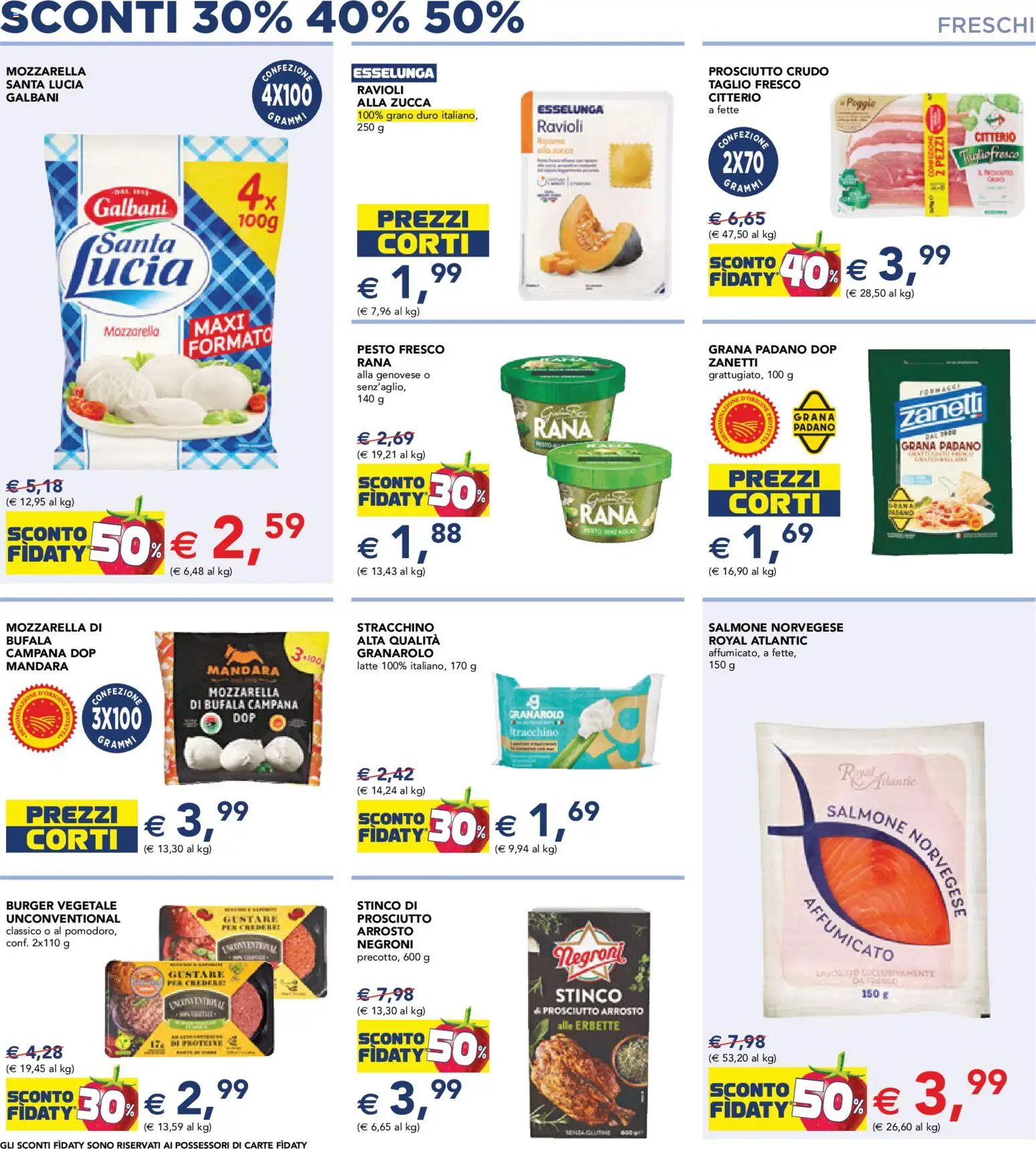 Volantino Esselunga S del 17.11.2025 | Pagina: 4 | Prodotti: Salmone, Prosciutto, Zucca, Grana Padano