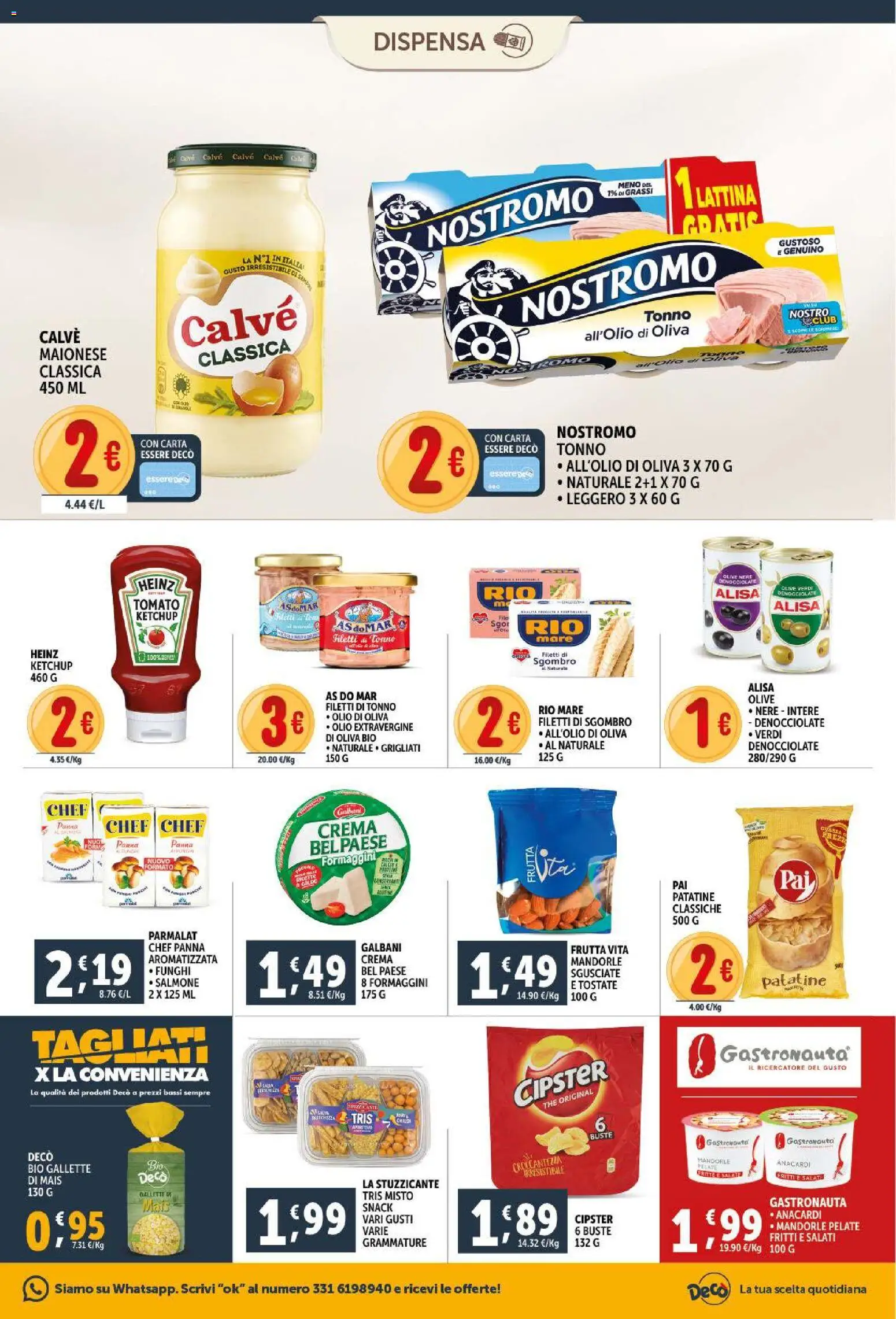 Volantino Decò del 11.02.2026 | Pagina: 13 | Prodotti: Patatine, Ketchup, Maionese, Sgombro
