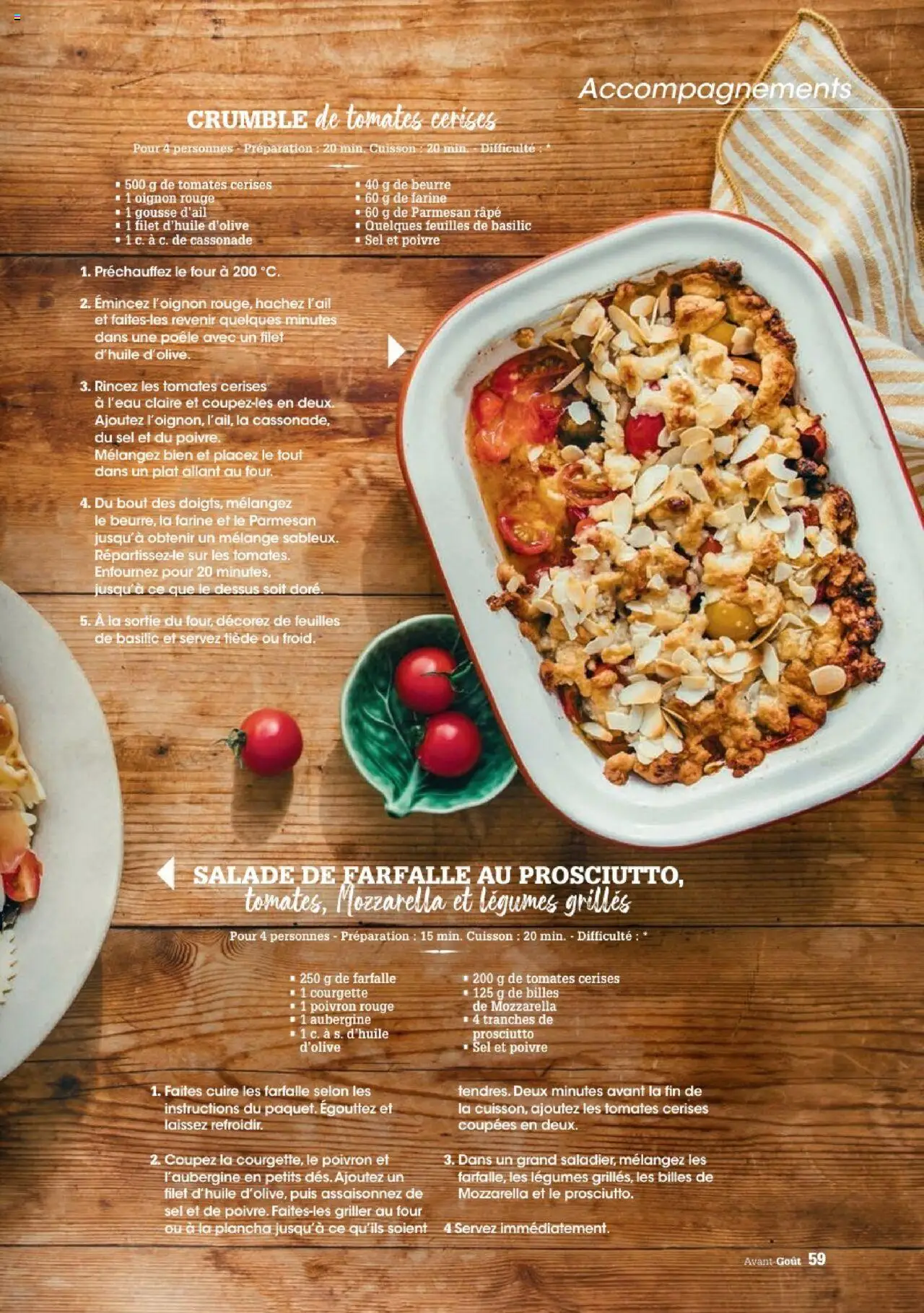  | Page: 59 | Produits: Salade, Parmesan, Mozzarella, Sel