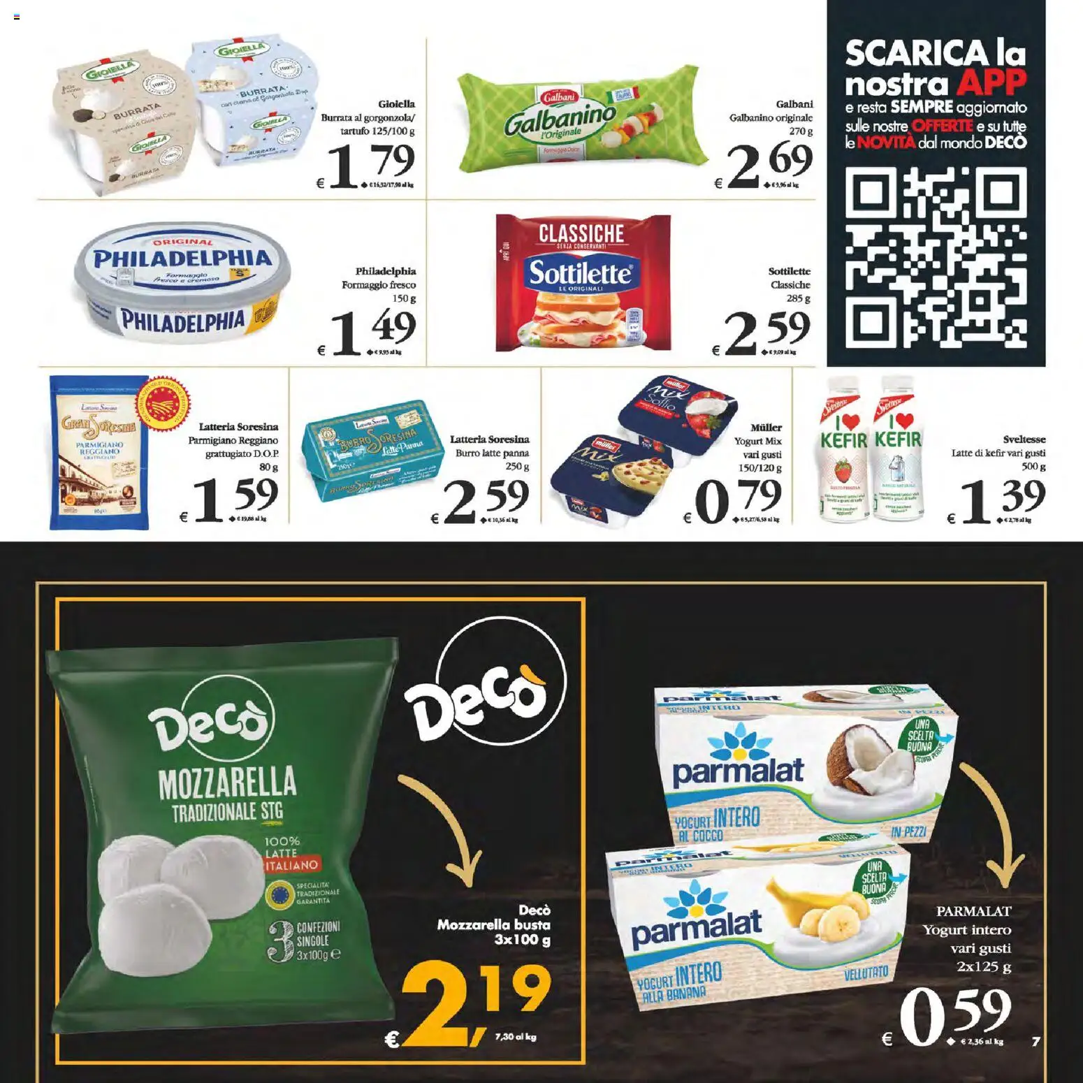 Volantino Decò del 23.01.2026 | Pagina: 7 | Prodotti: Cocco, Parmigiano reggiano, Parmigiano, Burrata
