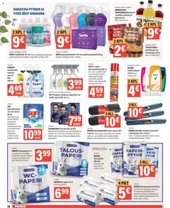  | Sivu: 14 | Tuotteet: Pyyhe, Hiusväri, Huuhteluaine, Paperi