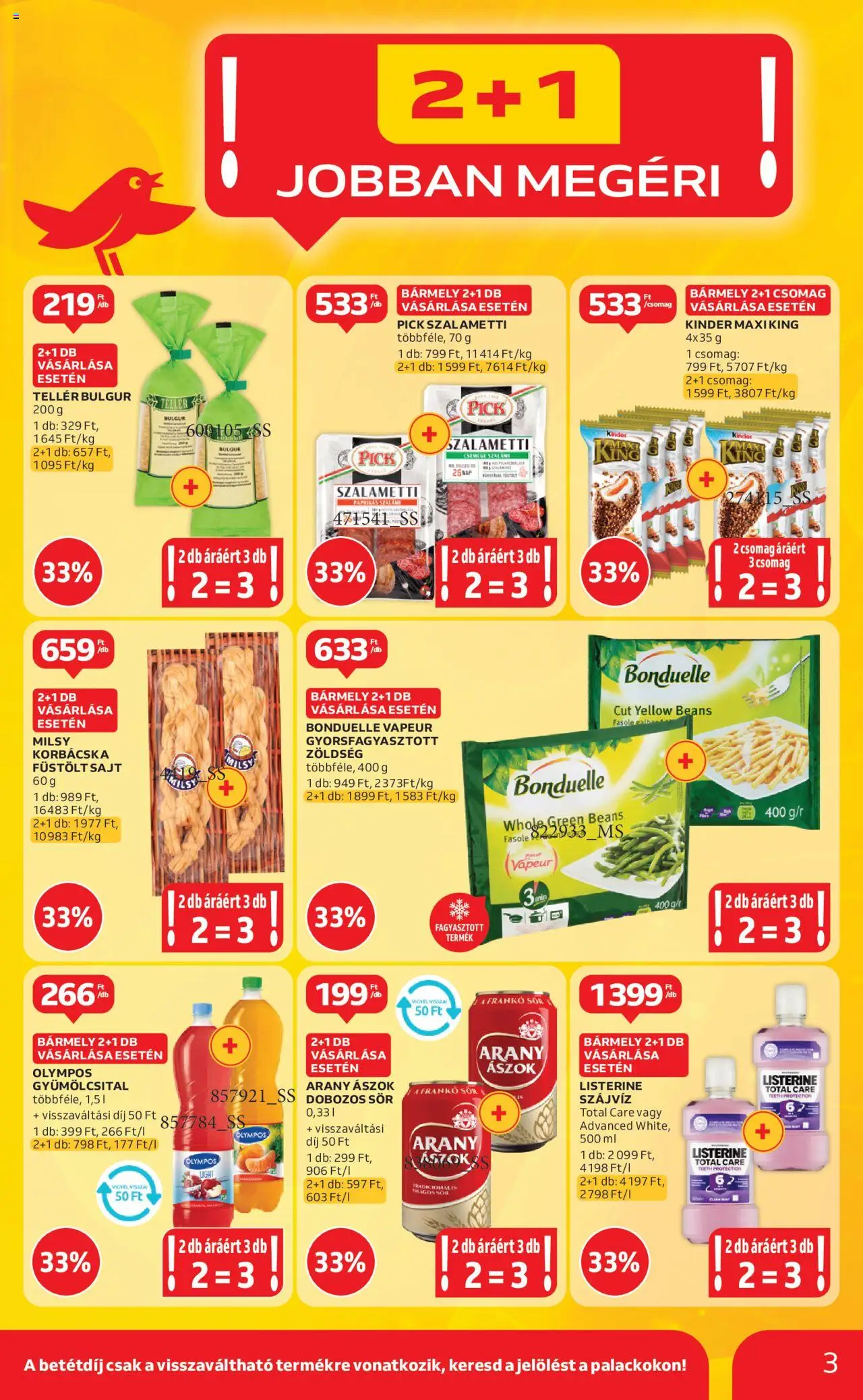 Auchan akciós ujság - amely érvényes a következő dátumtól: 05.06.2025 | Oldal: 3 | Termékek: Pick, Dobozos sör, Zöldség, Bulgur