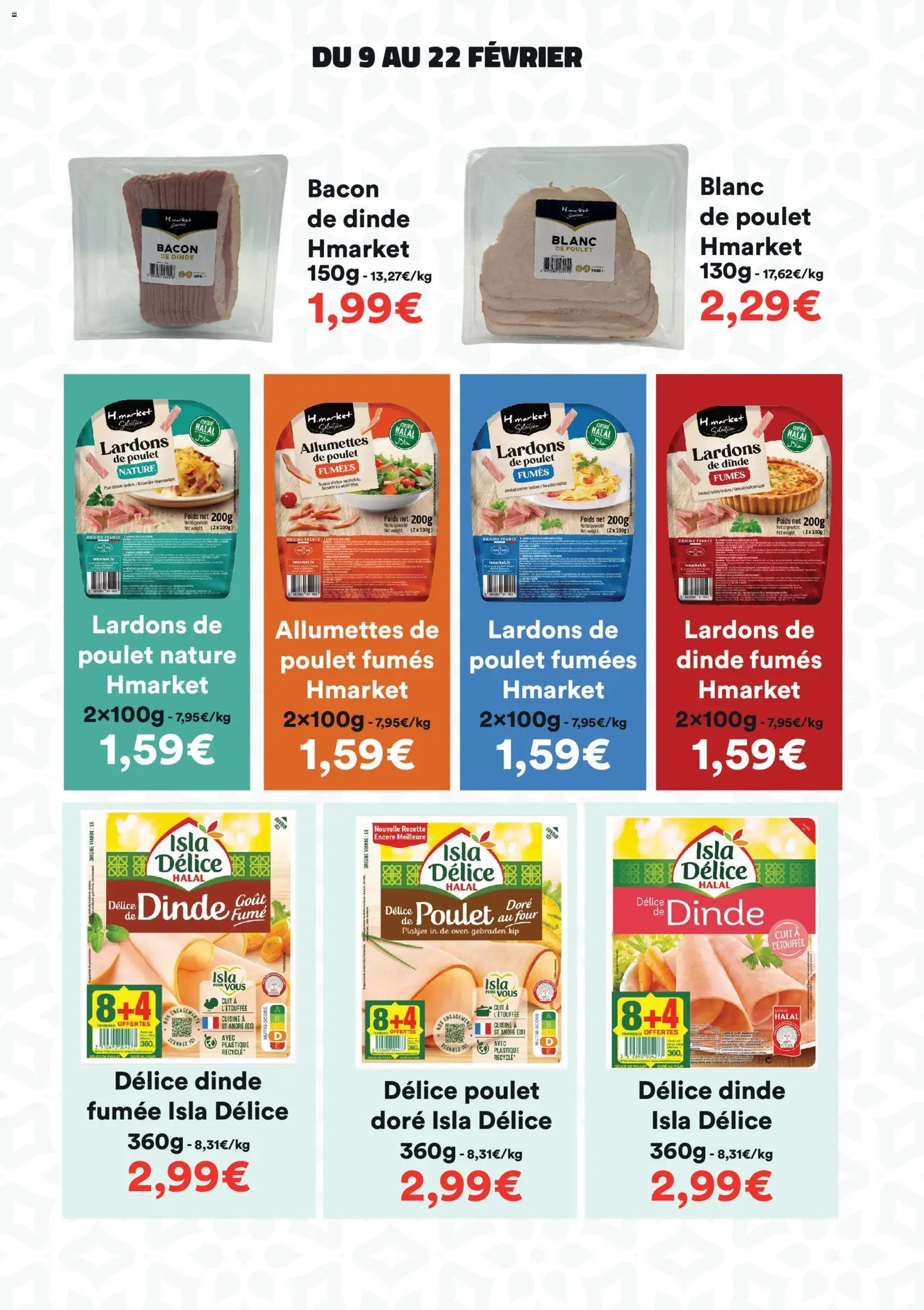 {H1} | Page: 16 | Produits: Poids, Lardons, Viande, Poulet de dinde