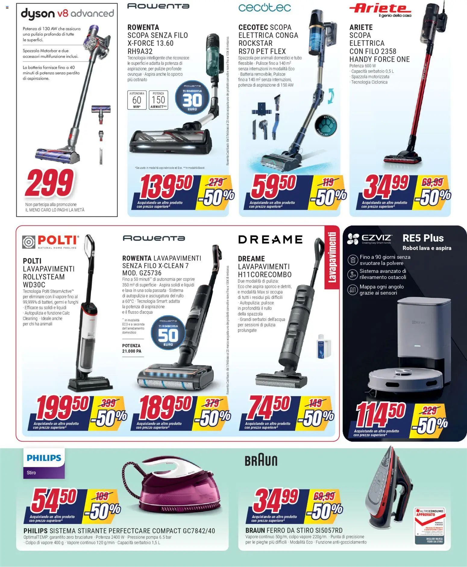 Volantino Trony del 19.02.2026 | Pagina: 12 | Prodotti: Funghi, Robot, Dyson, Batteria