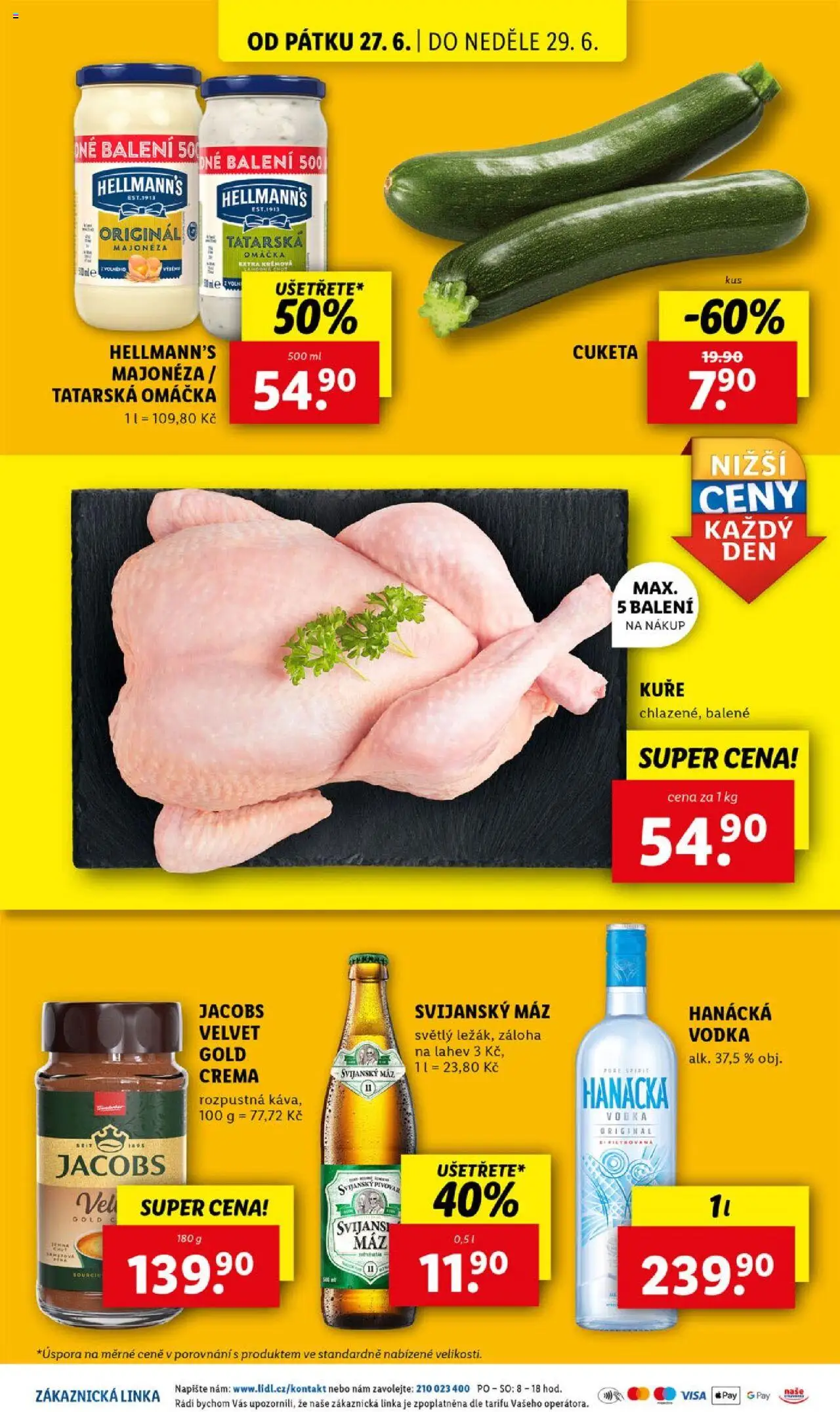 Lidl leták od 26.06.2025 | Strana: 47 | Produkty: Cuketa, Crema, Kuře, Láhev