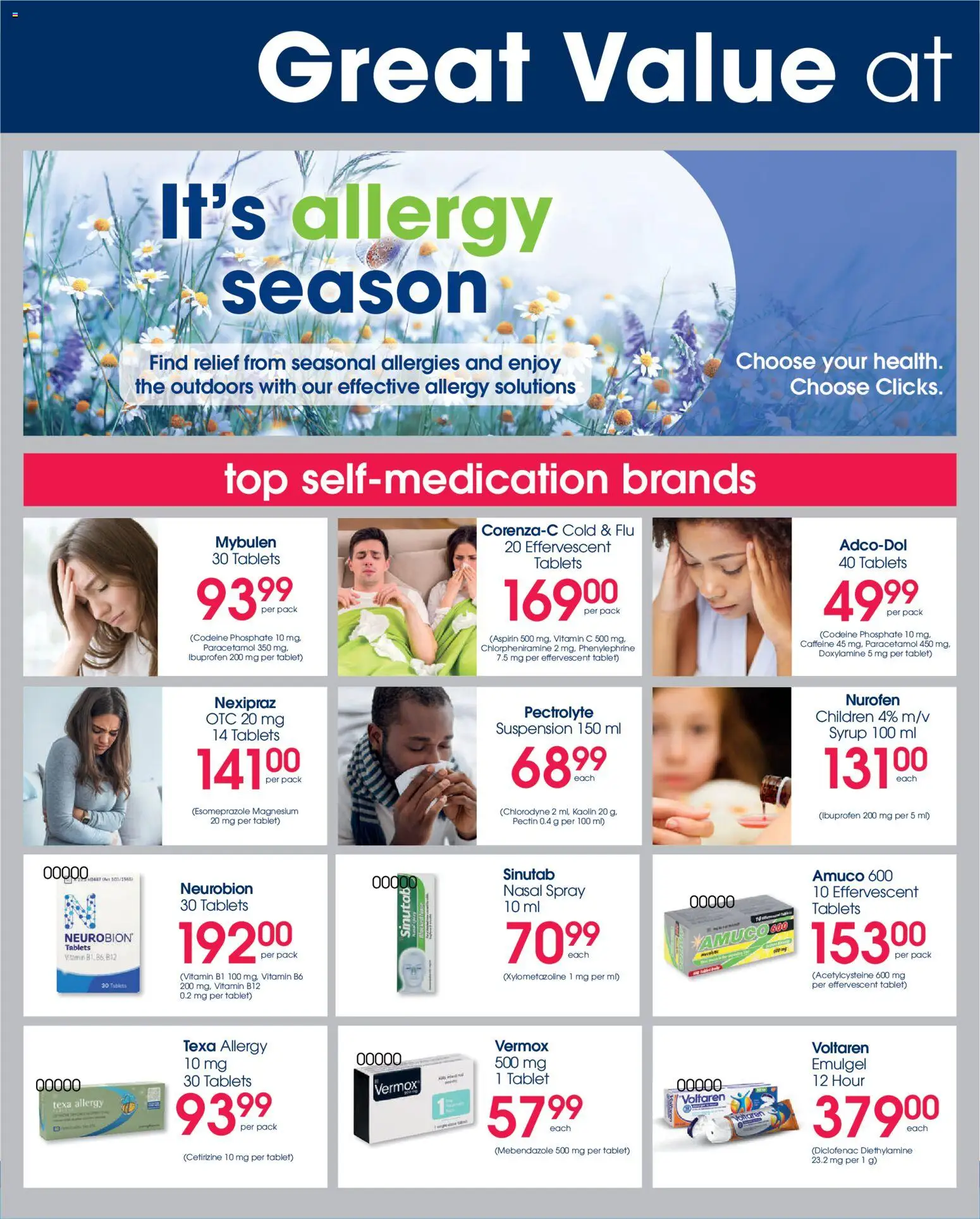 New Clicks catalogue – valid from 25.11.2025 | Page: 24 | Products: Tablet, Syrup, Nasal spray