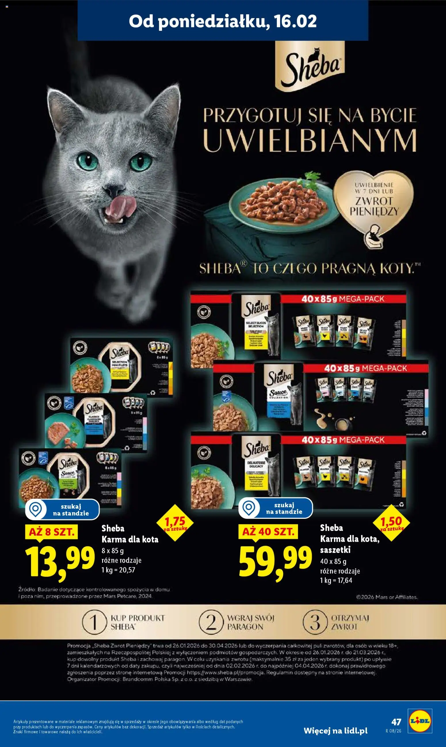 Lidl Gazetka od 16.02.2026 | Strona: 47 | Produkty: Karma dla kota
