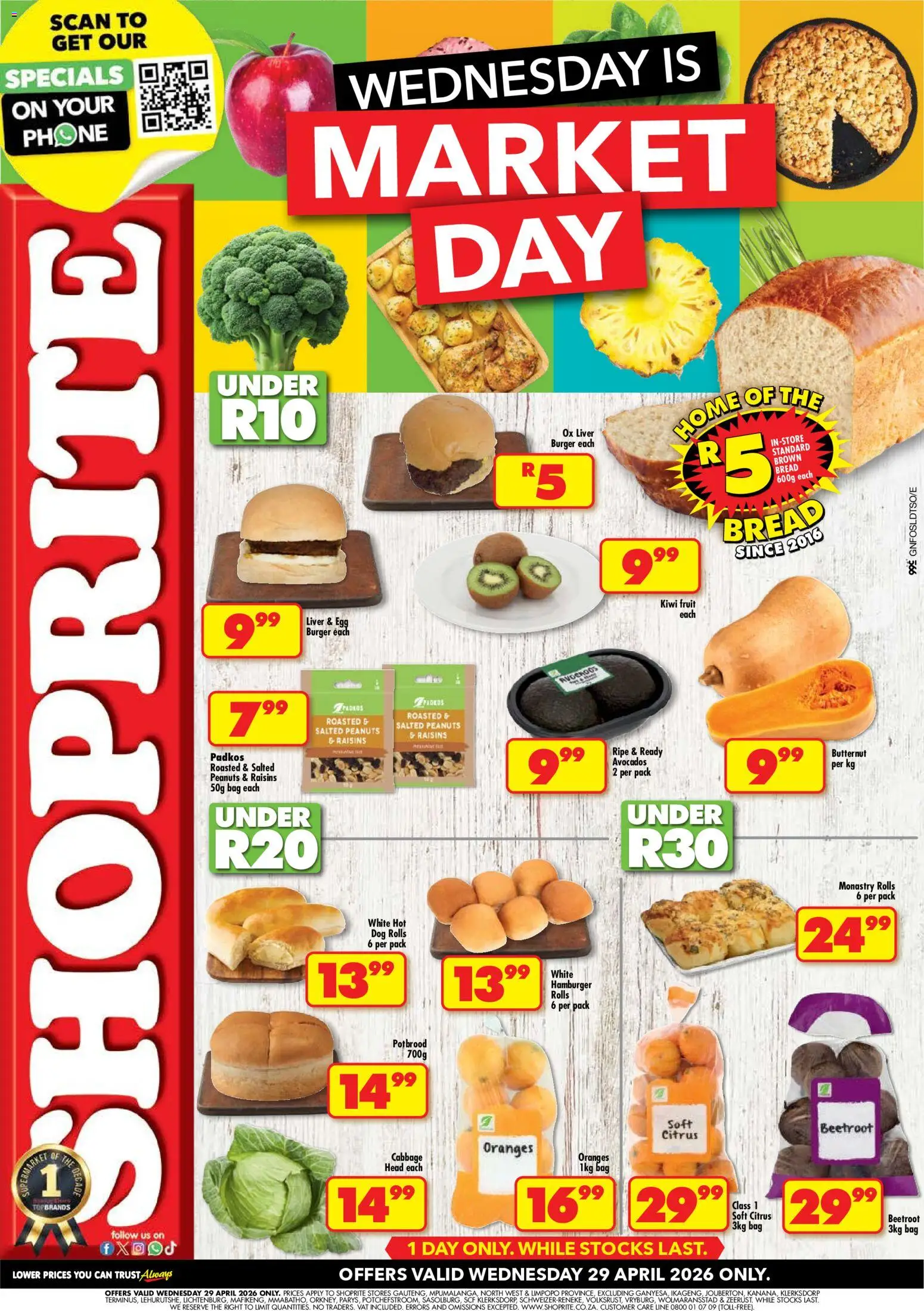 New Shoprite catalogue – valid from 29.04.2026 | Page: 1 | Products: Phone, Drone, Oranges, Peanuts