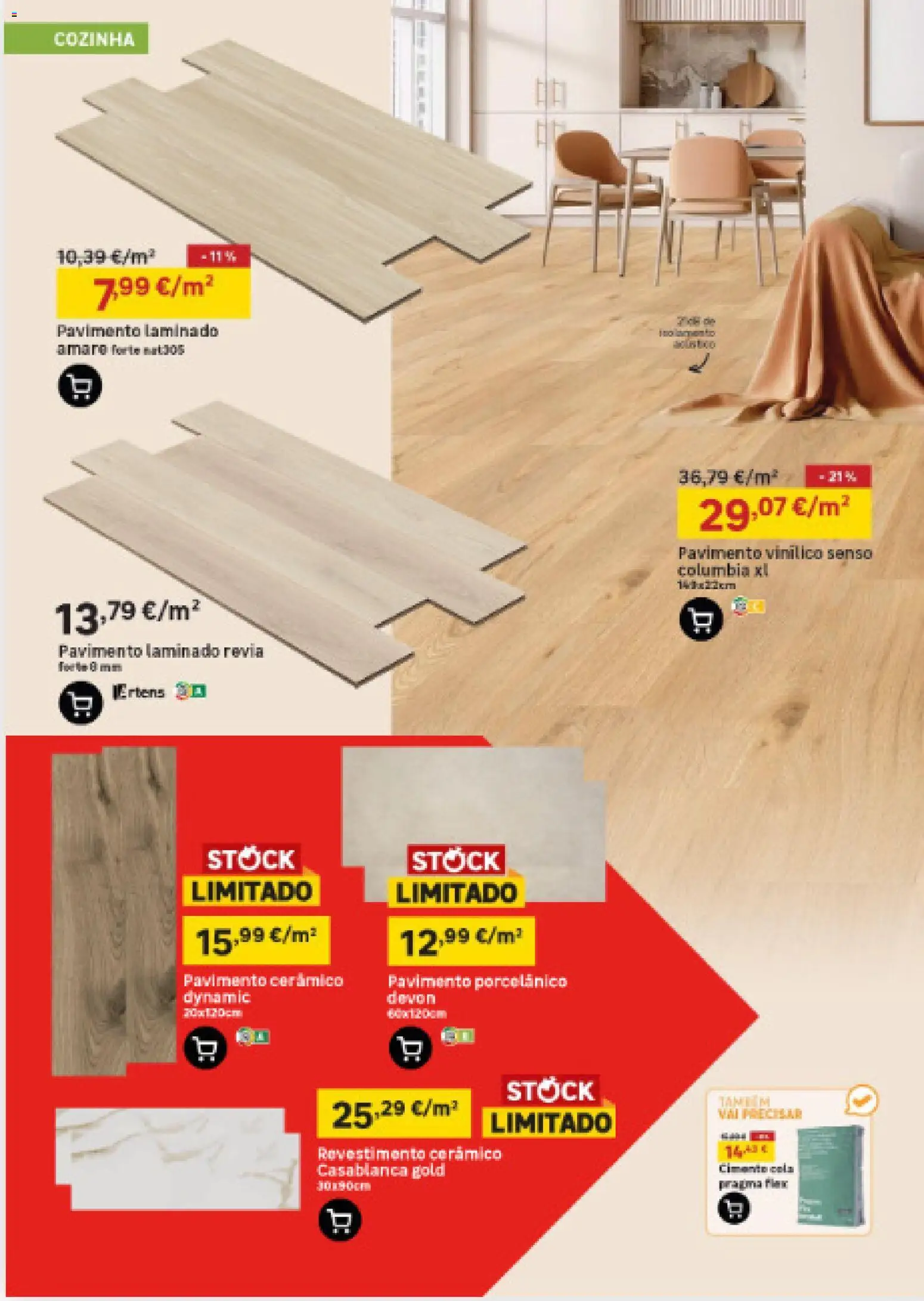 Leroy Merlin Arquipélago da Madeira │ válido de 26.03.2026 | Página: 12 | Produtos: Pavimento cerâmico, Cimento