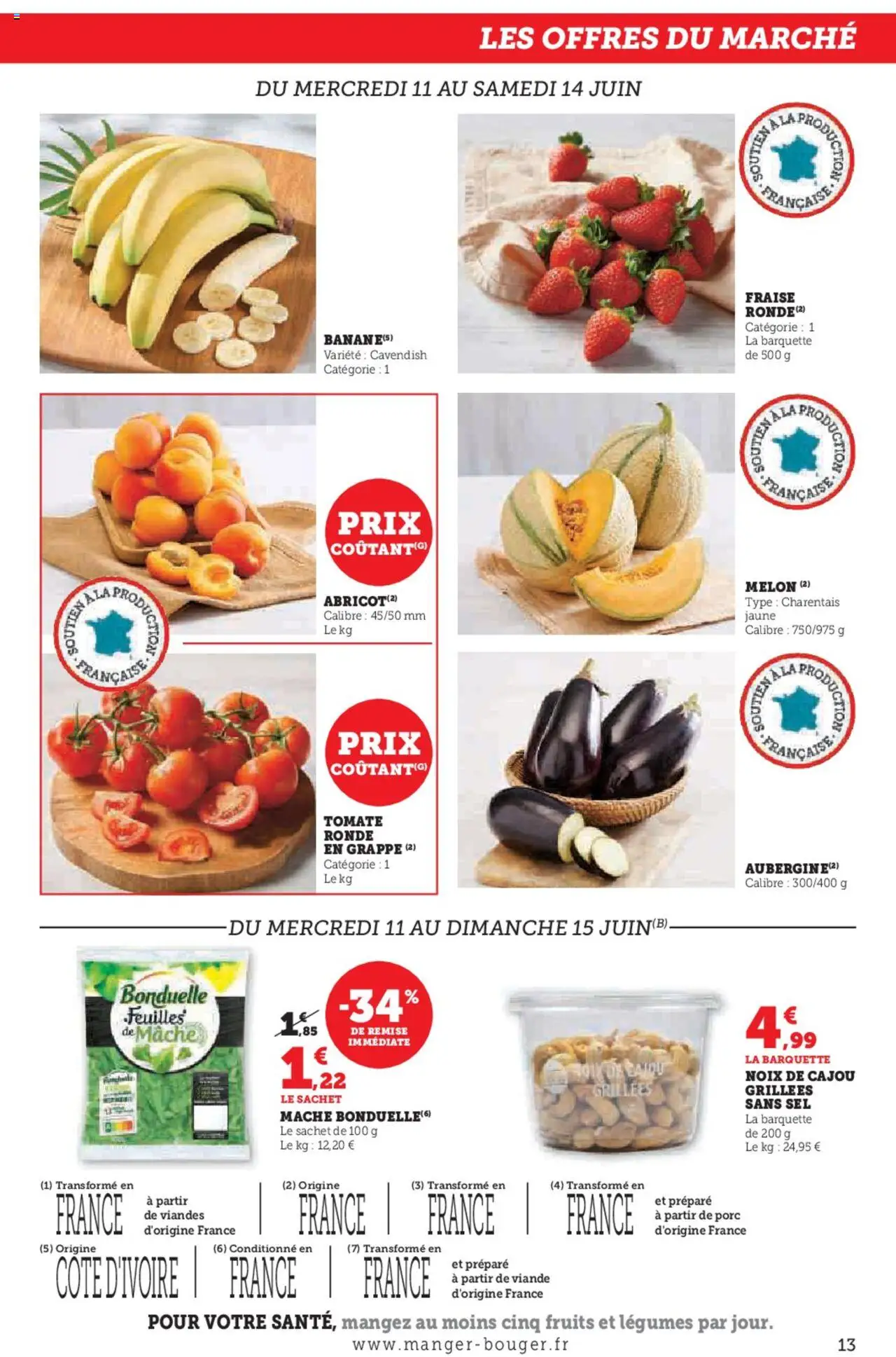  | Page: 13 | Produits: Melon, Noix de cajou, Sel, Bananes