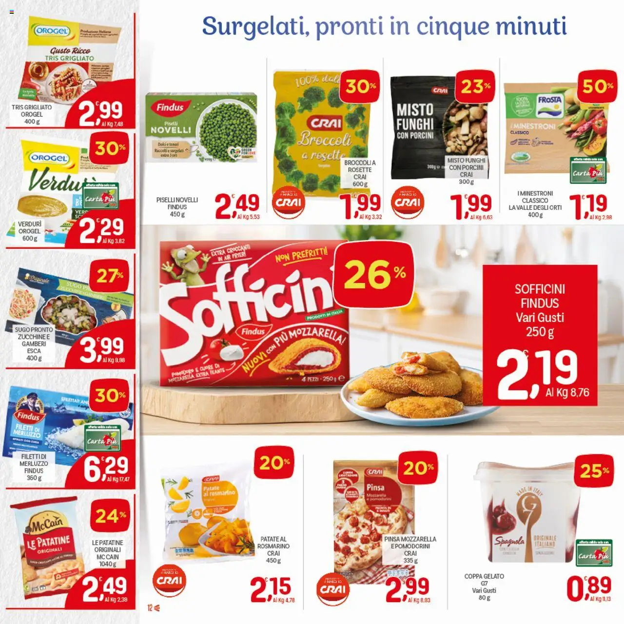 Volantino CRAI del 16.10.2025 | Pagina: 12 | Prodotti: Rosmarino, Patatine, Gelato, Pomodoro
