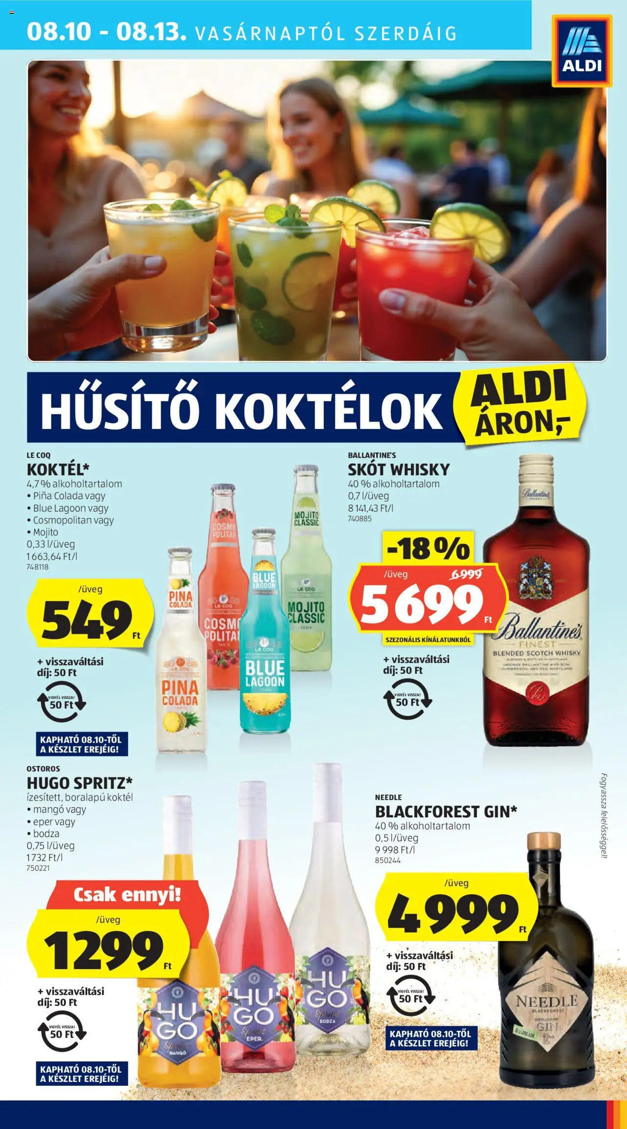 Aldi akciós ujság - amely érvényes a következő dátumtól: 07.08.2025 | Oldal: 37 | Termékek: Gin, Eper, Whisky, Mangó