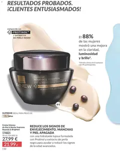 Vista previa Crema Intensa de Día & Noche Supreme Nourish & Brighten, Crema Intensa de Día & Noche Supreme Nourish & Brighten con Protinol y extracto de perla negra para ayudar a reducir los signos de la edad avanzados. válido desde el 01.04.2026 | Página: 110 | Productos: Crema