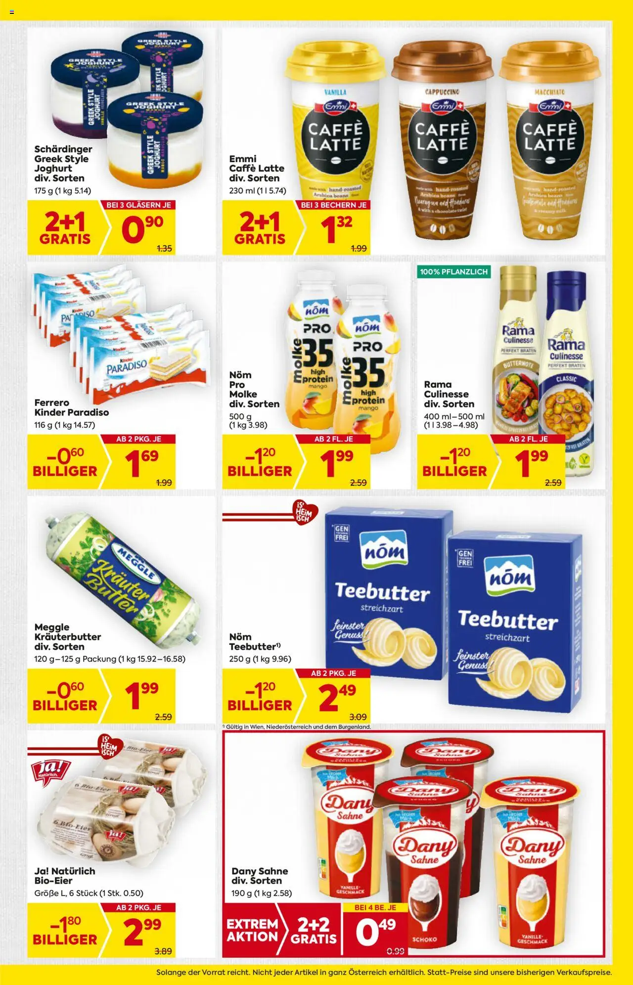 Billa AT akciós ujság - amely érvényes a következő dátumtól: 21.08.2025 | Oldal: 9 | Termékek: Cappuccino, Rama, Joghurt, Mangó
